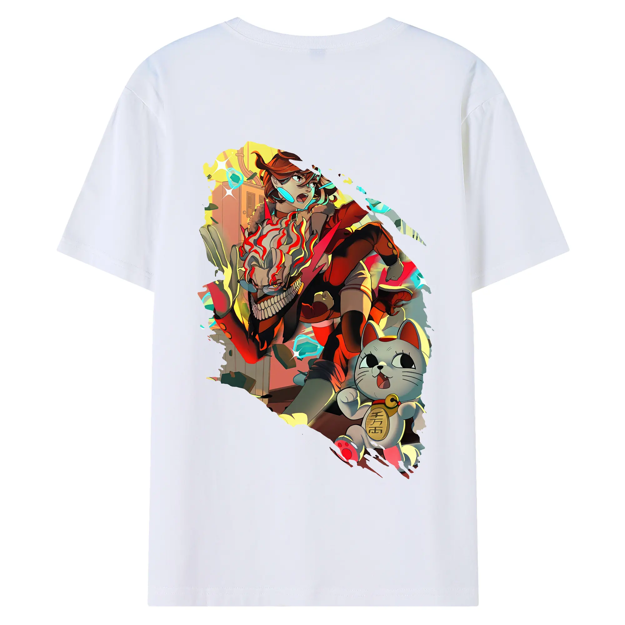 ダンダダン グッズ,綾瀬桃 - 綿100％ 半袖Tシャツ ・ バックプリント ・ 快適 通気性 ・ 日常使い 散歩 スポーツ用