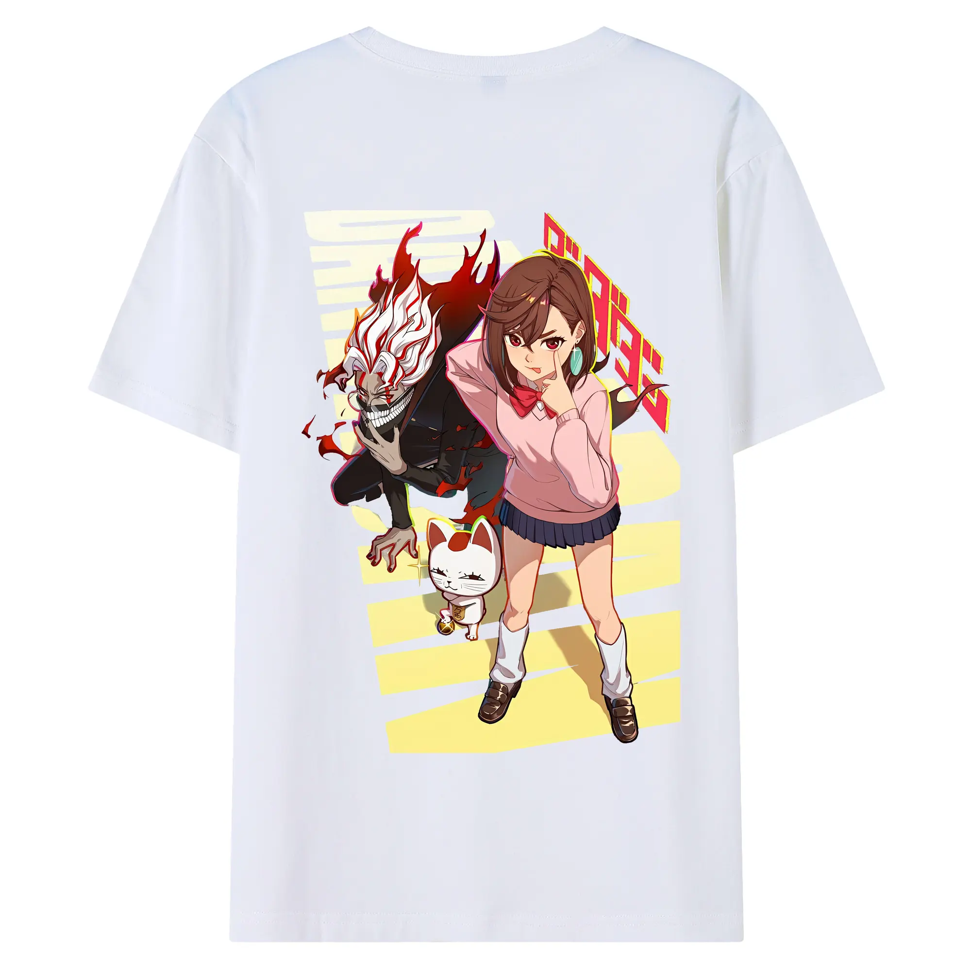 ダンダダン グッズ,綾瀬桃 - 綿100％ 半袖Tシャツ ・ バックプリント ・ 快適 通気性 ・ 日常使い 散歩 スポーツ用