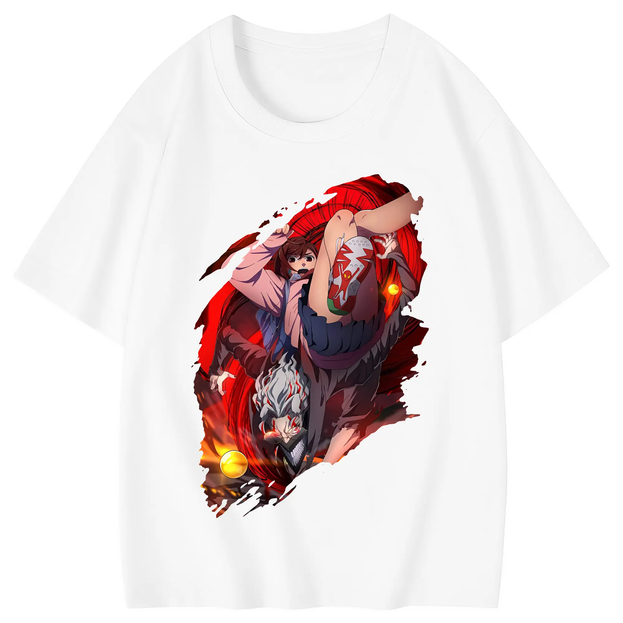 ダンダダン グッズ,綾瀬桃 - 綿100％ キッズTシャツ ・ フロントプリント ・ 快適 通気性 ・ スポーツ カジュアル 散歩用