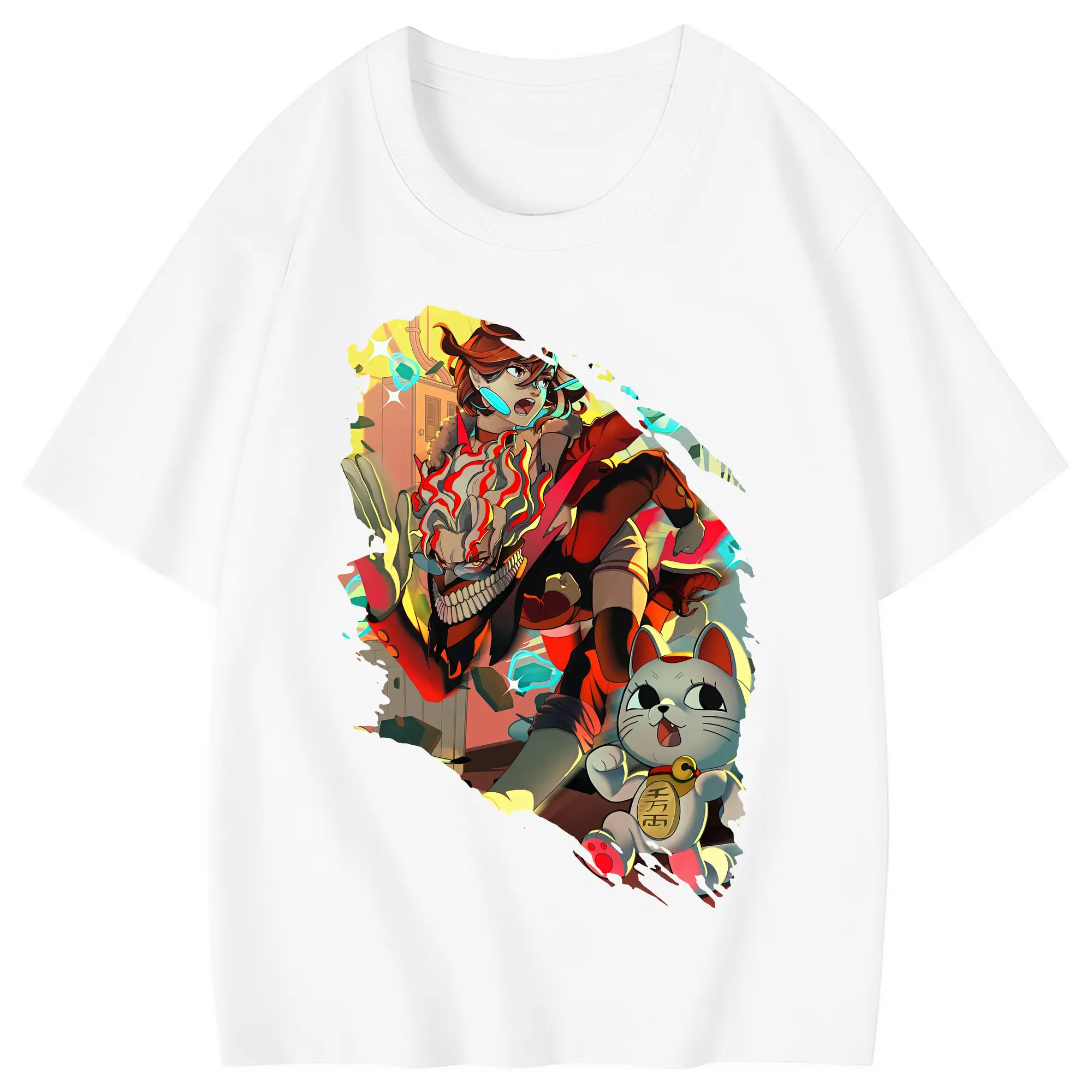 ダンダダン グッズ,綾瀬桃 - 綿100％ キッズTシャツ ・ フロントプリント ・ 快適 通気性 ・ スポーツ カジュアル 散歩用