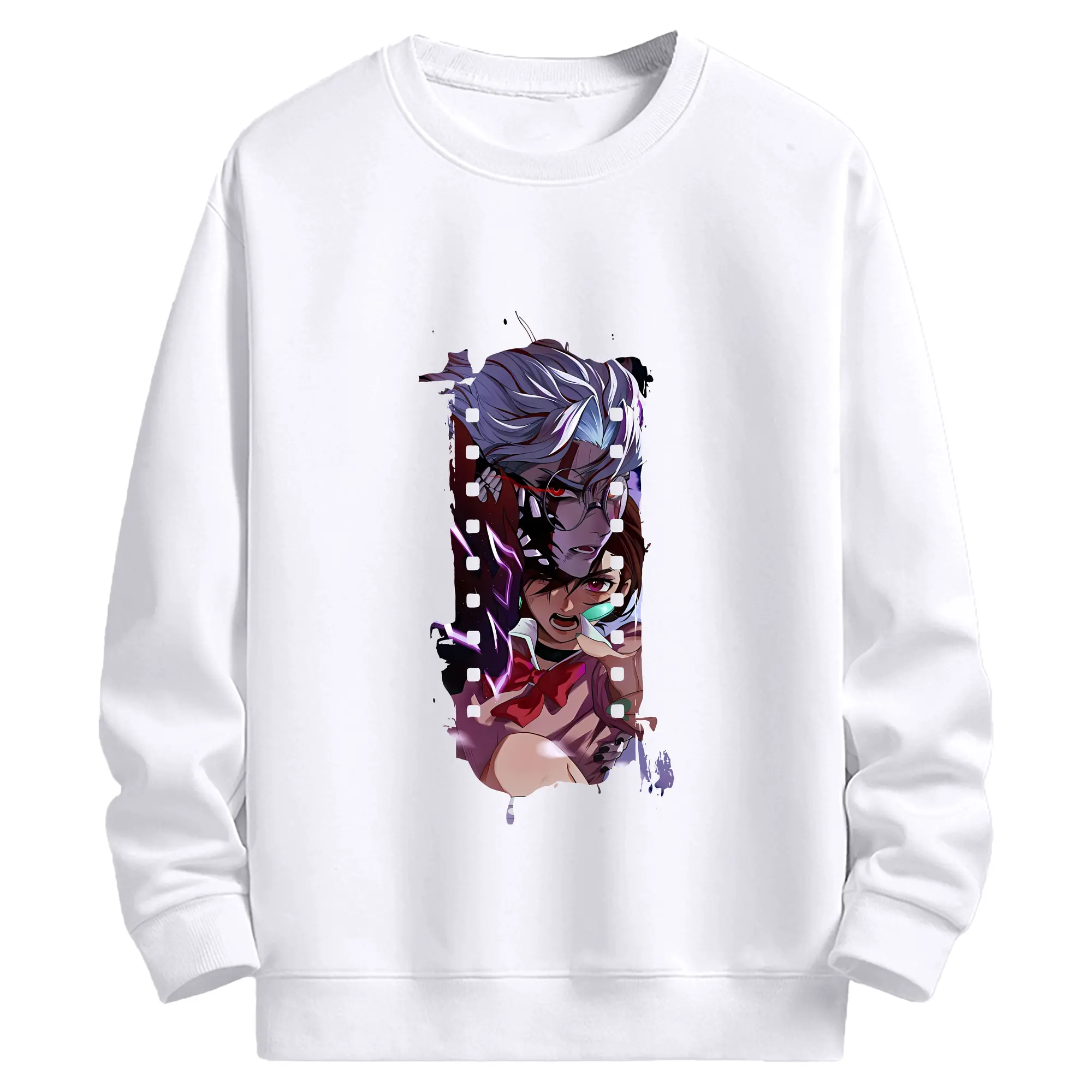 ダンダダン グッズ,綾瀬桃 - 高品質 クルーネック スウェット ・ コットン59％ ポリエステル41％ ・ ユニセックス 長袖 トレーナー ・ カジュアル デイリー スポーツ 散歩用