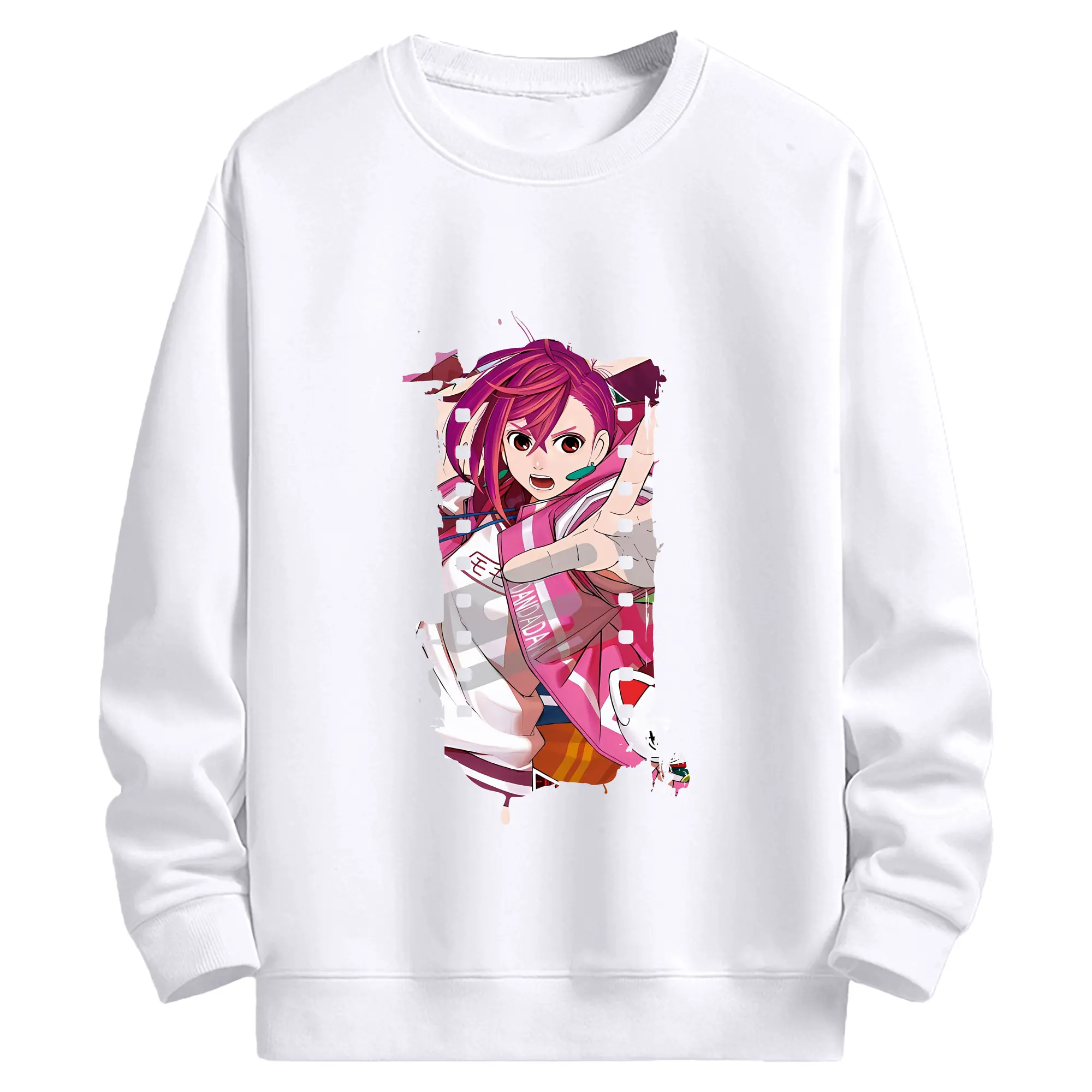 ダンダダン グッズ,綾瀬桃 - 高品質 クルーネック スウェット ・ コットン59％ ポリエステル41％ ・ ユニセックス 長袖 トレーナー ・ カジュアル デイリー スポーツ 散歩用