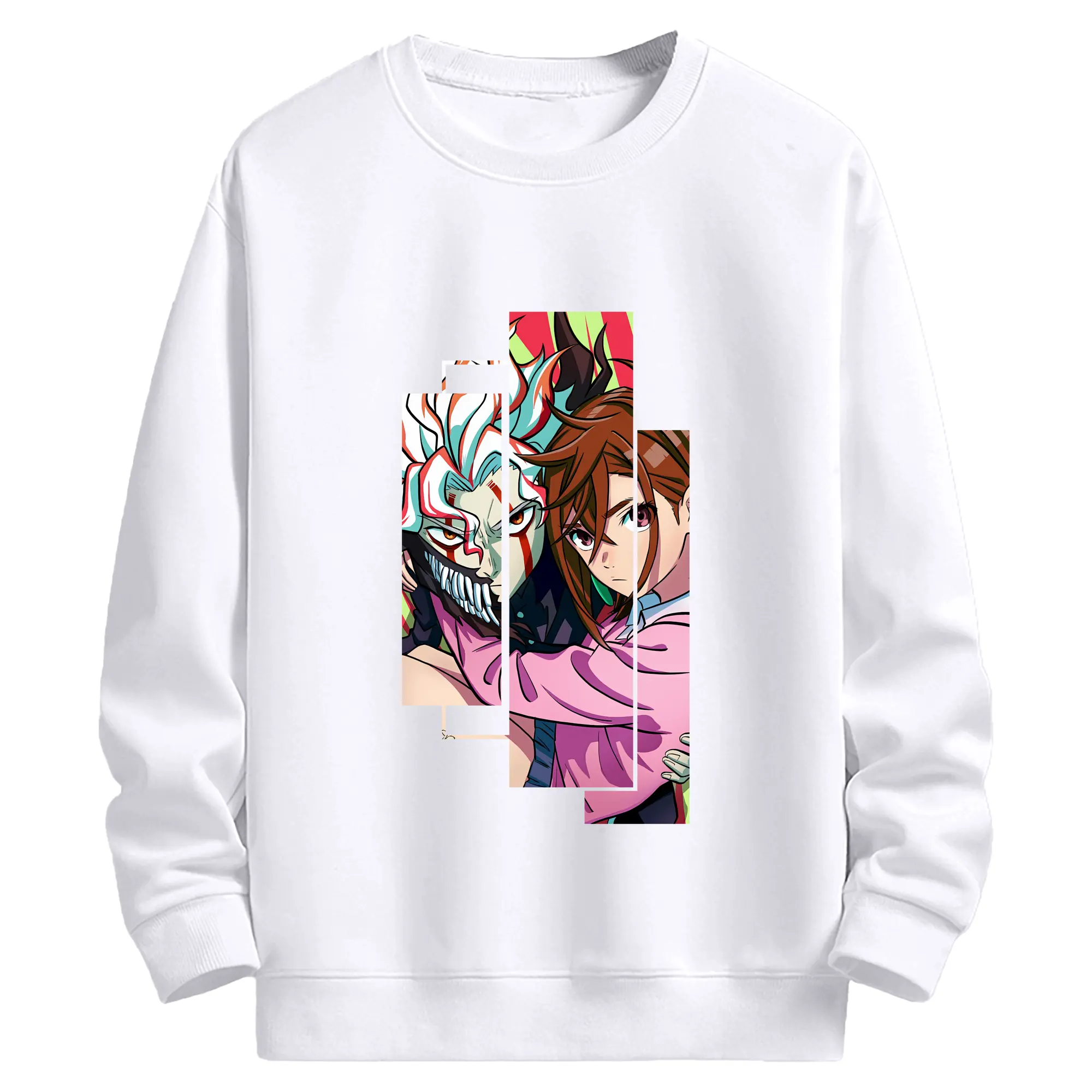 ダンダダン グッズ,綾瀬桃 - 高品質 クルーネック スウェット ・ コットン59％ ポリエステル41％ ・ ユニセックス 長袖 トレーナー ・ カジュアル デイリー スポーツ 散歩用