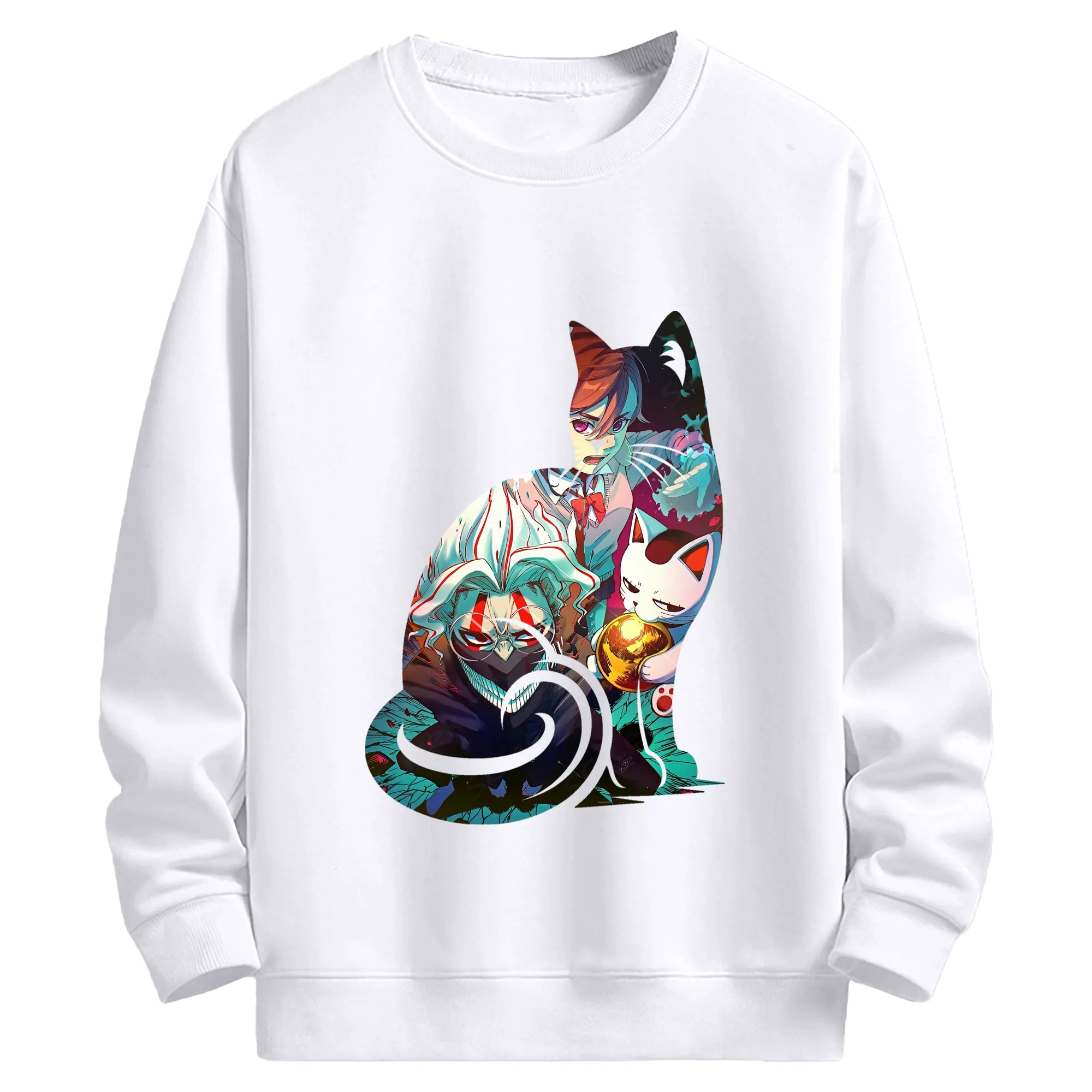 ダンダダン グッズ,綾瀬桃 - 高品質 クルーネック スウェット ・ コットン59％ ポリエステル41％ ・ ユニセックス 長袖 トレーナー ・ カジュアル デイリー スポーツ 散歩用