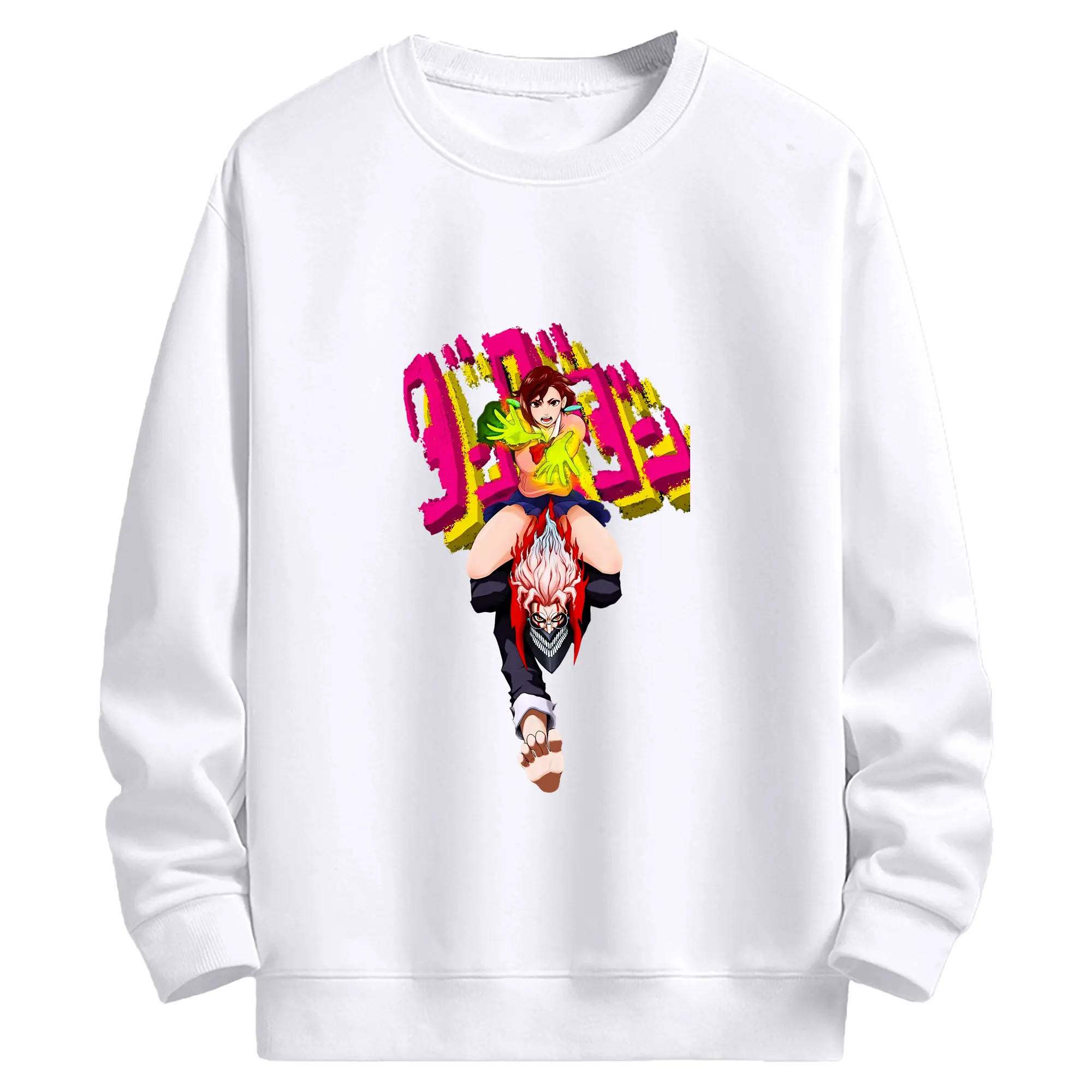 ダンダダン グッズ,綾瀬桃 - 高品質 クルーネック スウェット ・ コットン59％ ポリエステル41％ ・ ユニセックス 長袖 トレーナー ・ カジュアル デイリー スポーツ 散歩用