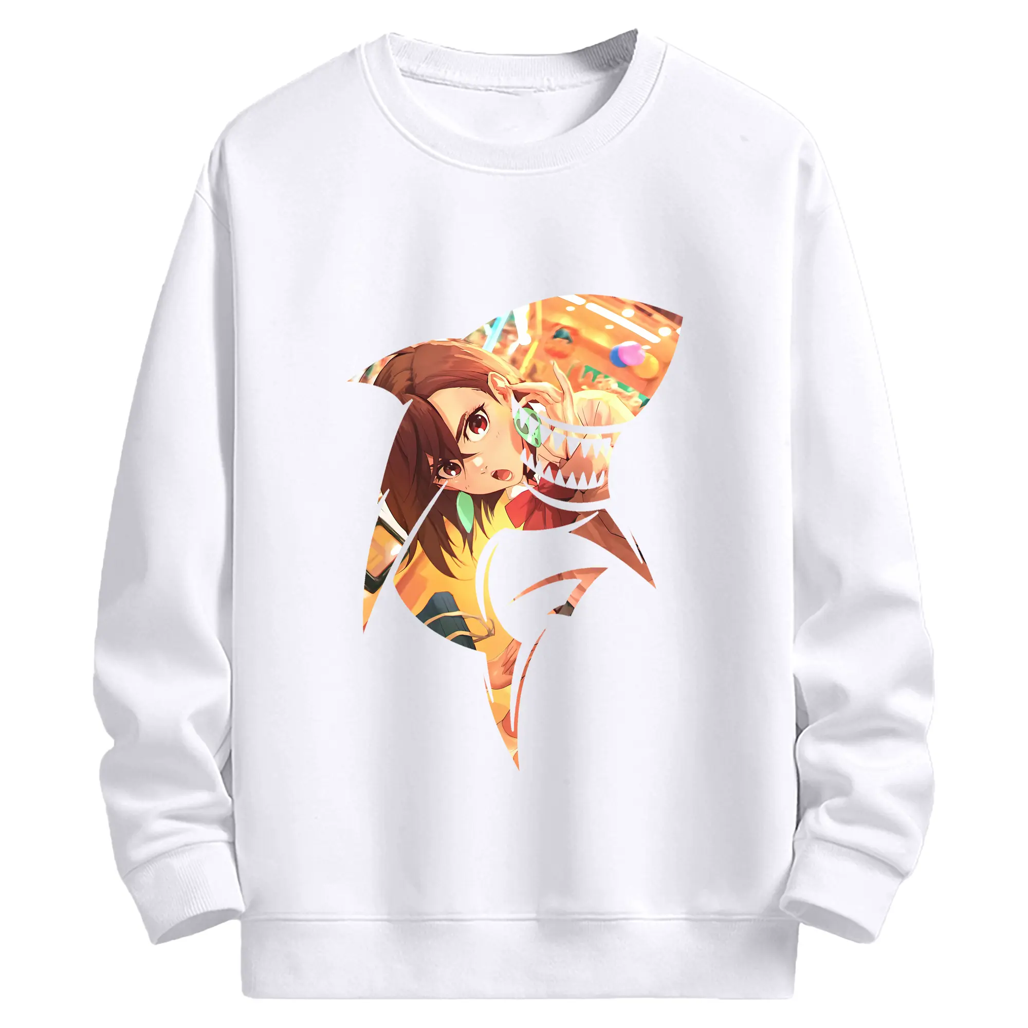 ダンダダン グッズ,綾瀬桃 - 高品質 クルーネック スウェット ・ コットン59％ ポリエステル41％ ・ ユニセックス 長袖 トレーナー ・ カジュアル デイリー スポーツ 散歩用