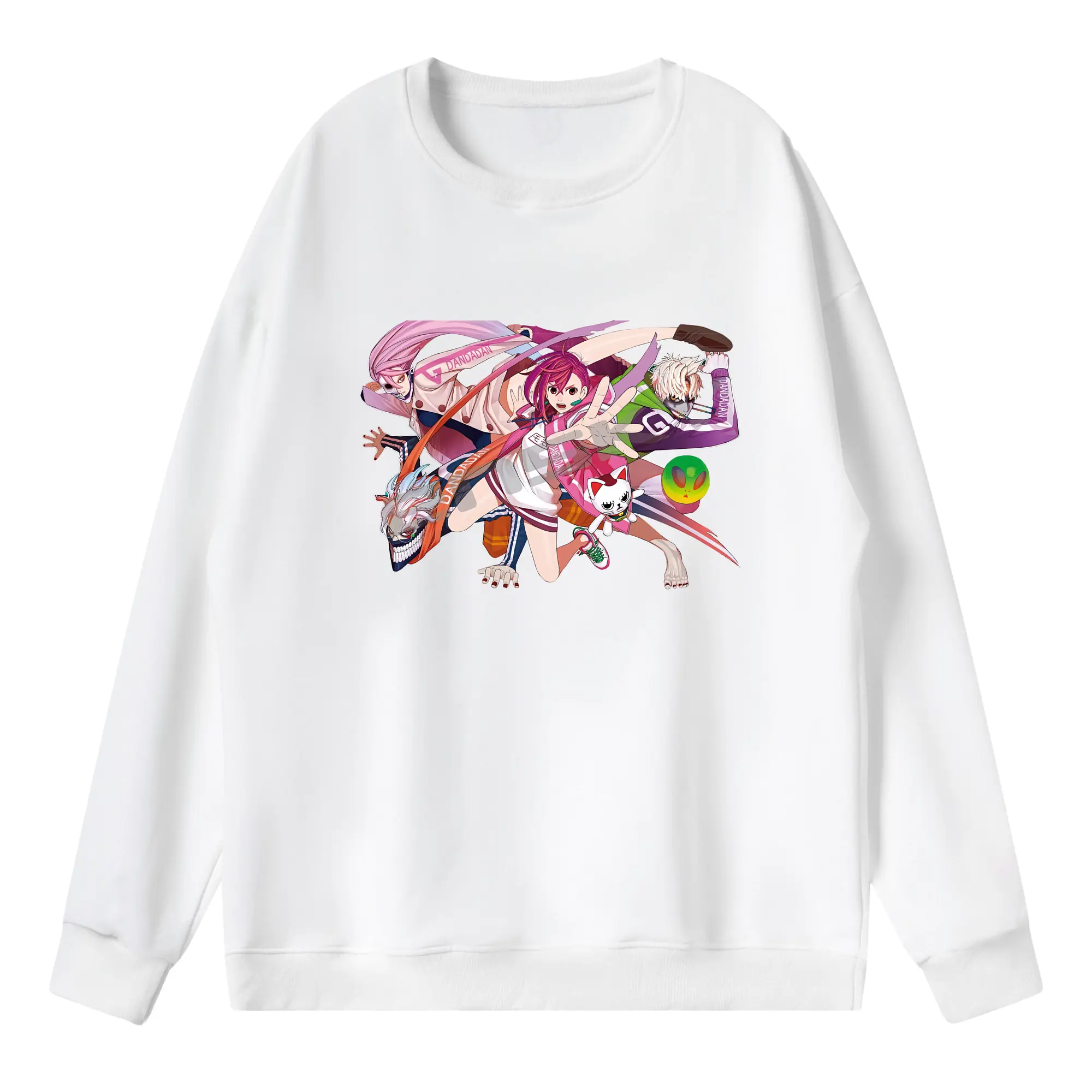 ダンダダン グッズ,綾瀬桃 - 薄手 クルーネック スウェット 裏毛260g · ポリエステル 春秋向け カジュアル 男女兼用 · トレーナー デイリー スポーツ 散歩に最適