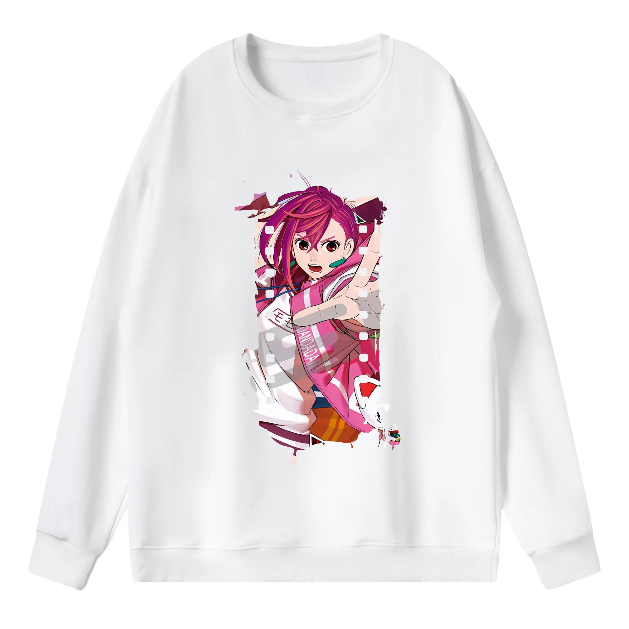 ダンダダン グッズ,綾瀬桃 - 薄手 クルーネック スウェット 裏毛260g · ポリエステル 春秋向け カジュアル 男女兼用 · トレーナー デイリー スポーツ 散歩に最適