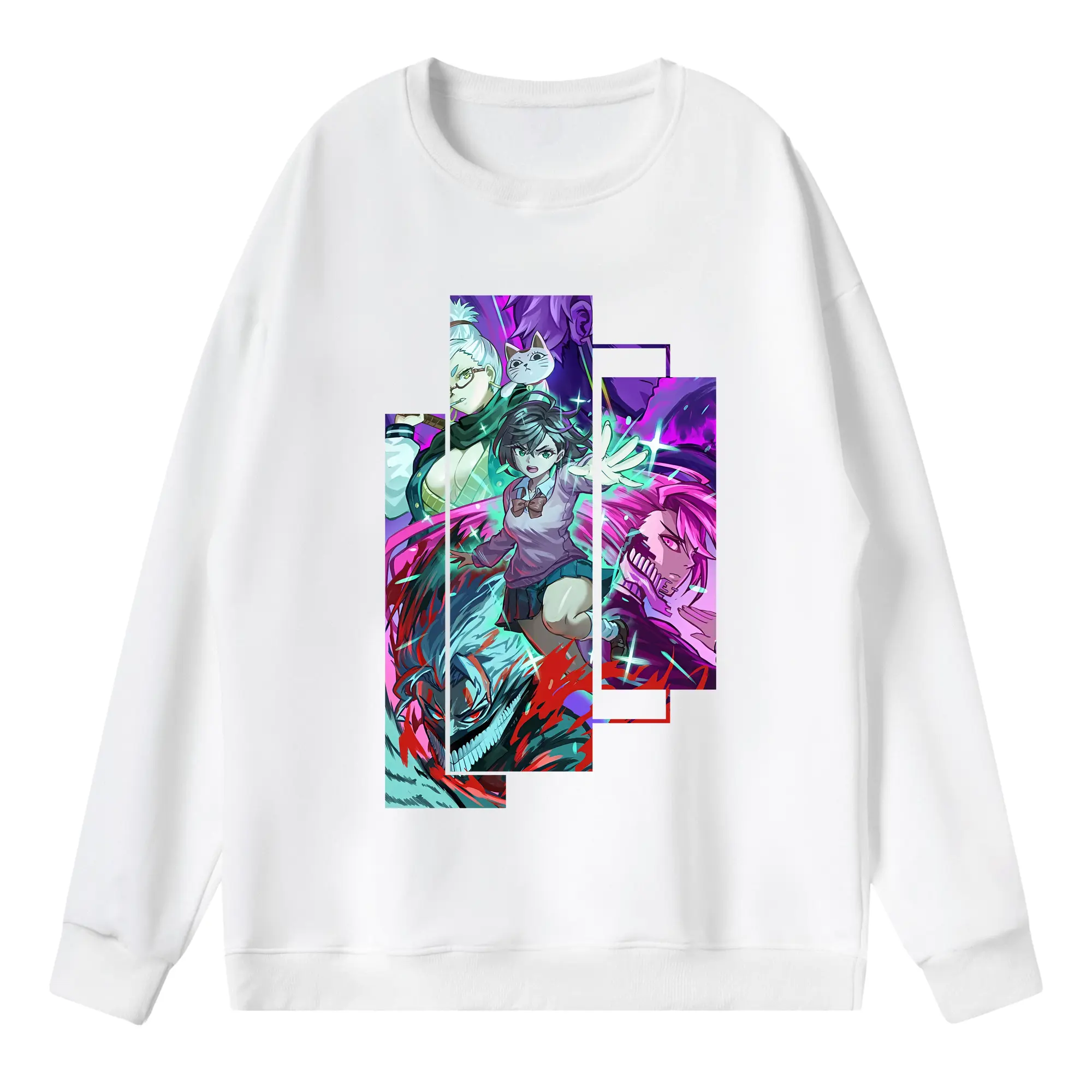 ダンダダン グッズ,綾瀬桃 - 薄手 クルーネック スウェット 裏毛260g · ポリエステル 春秋向け カジュアル 男女兼用 · トレーナー デイリー スポーツ 散歩に最適