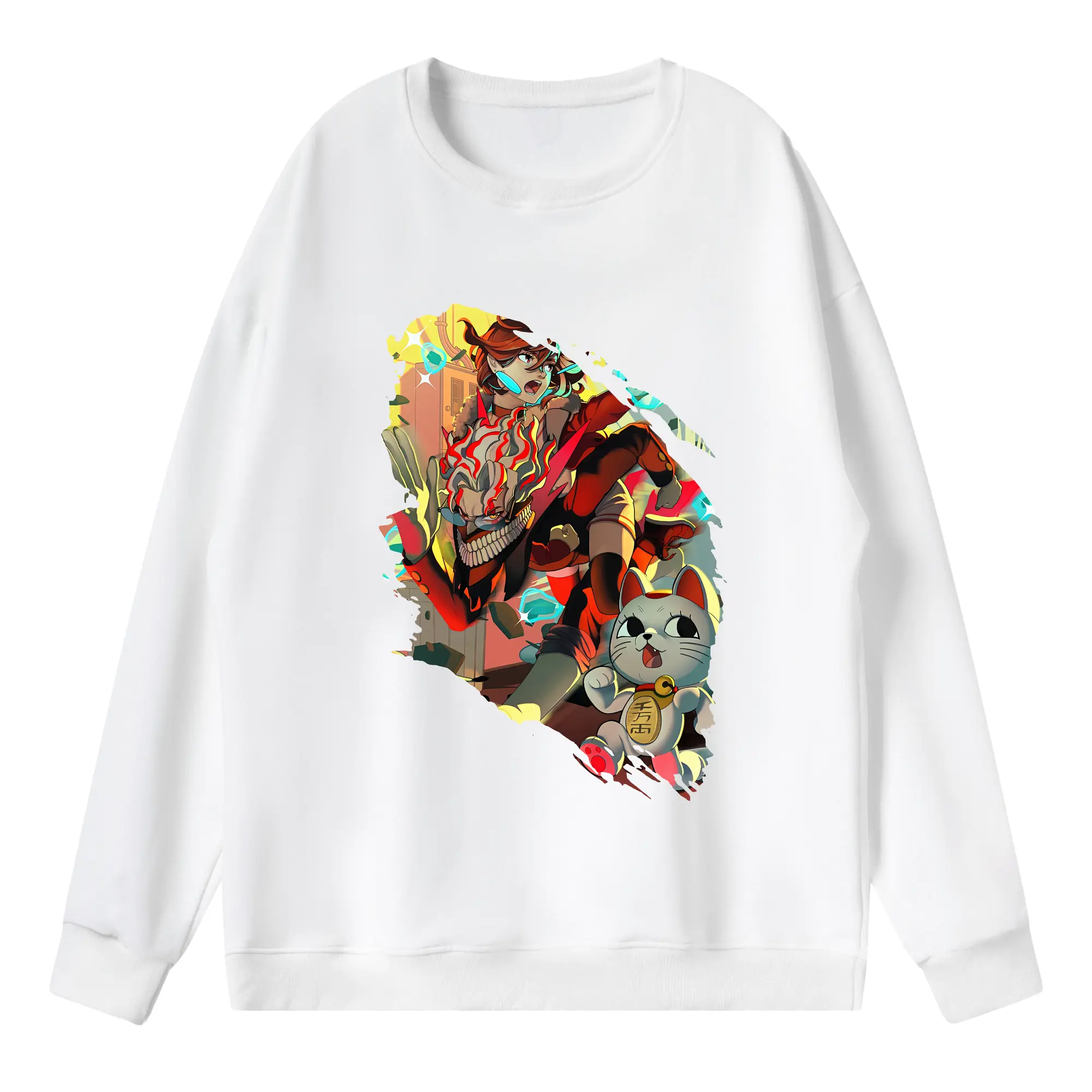 ダンダダン グッズ,綾瀬桃 - 薄手 クルーネック スウェット 裏毛260g · ポリエステル 春秋向け カジュアル 男女兼用 · トレーナー デイリー スポーツ 散歩に最適