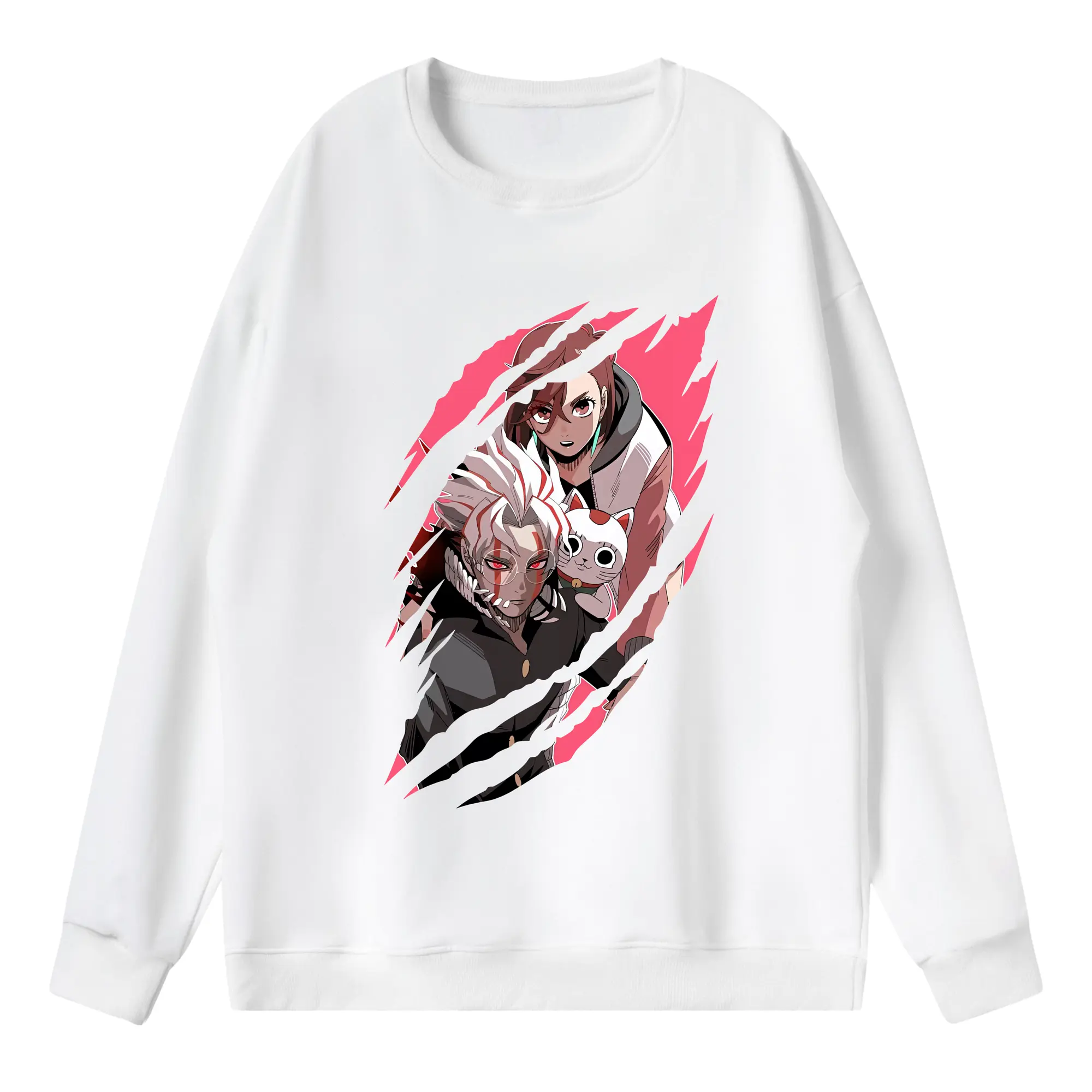 ダンダダン グッズ,綾瀬桃 - 薄手 クルーネック スウェット 裏毛260g · ポリエステル 春秋向け カジュアル 男女兼用 · トレーナー デイリー スポーツ 散歩に最適