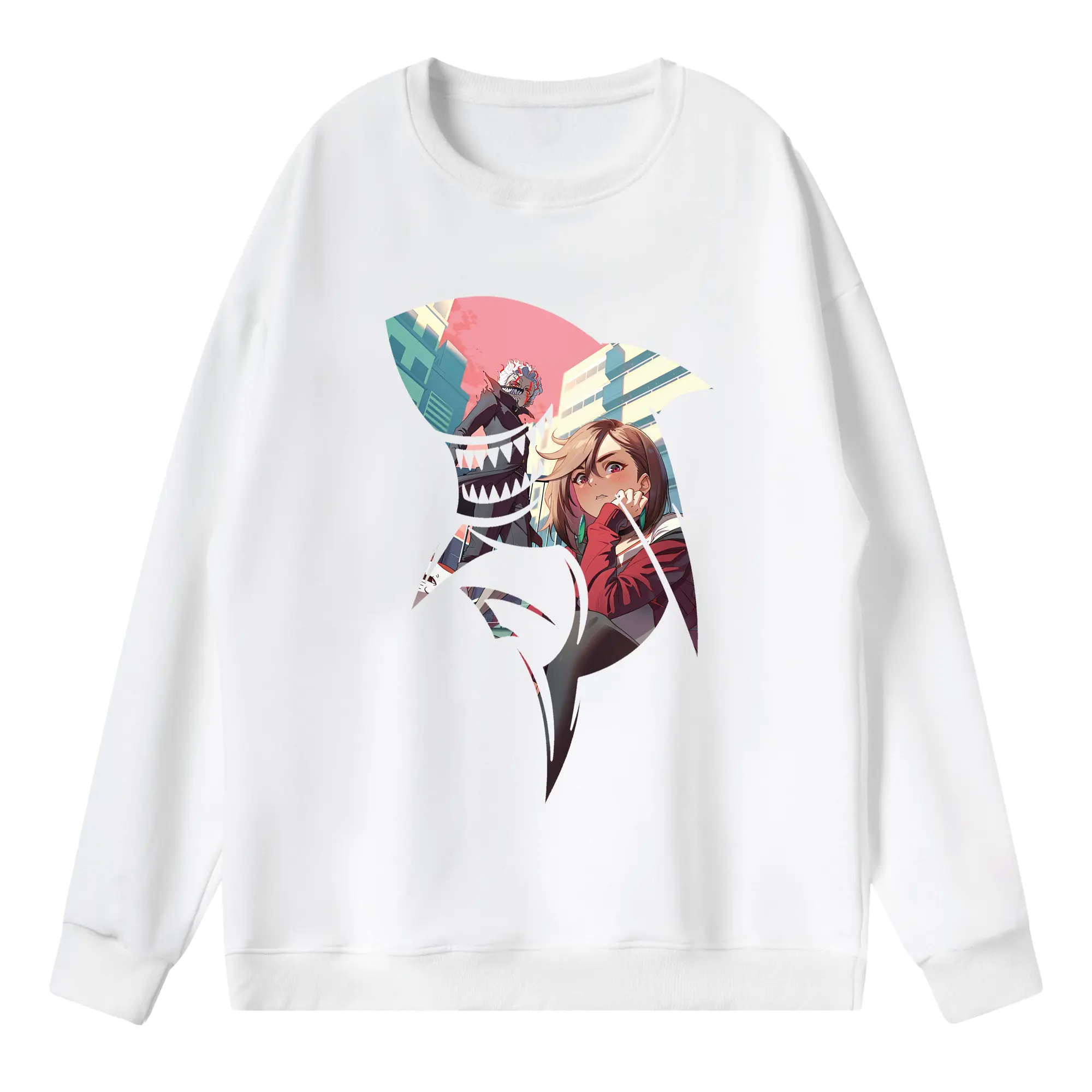 ダンダダン グッズ,綾瀬桃 - 薄手 クルーネック スウェット 裏毛260g · ポリエステル 春秋向け カジュアル 男女兼用 · トレーナー デイリー スポーツ 散歩に最適