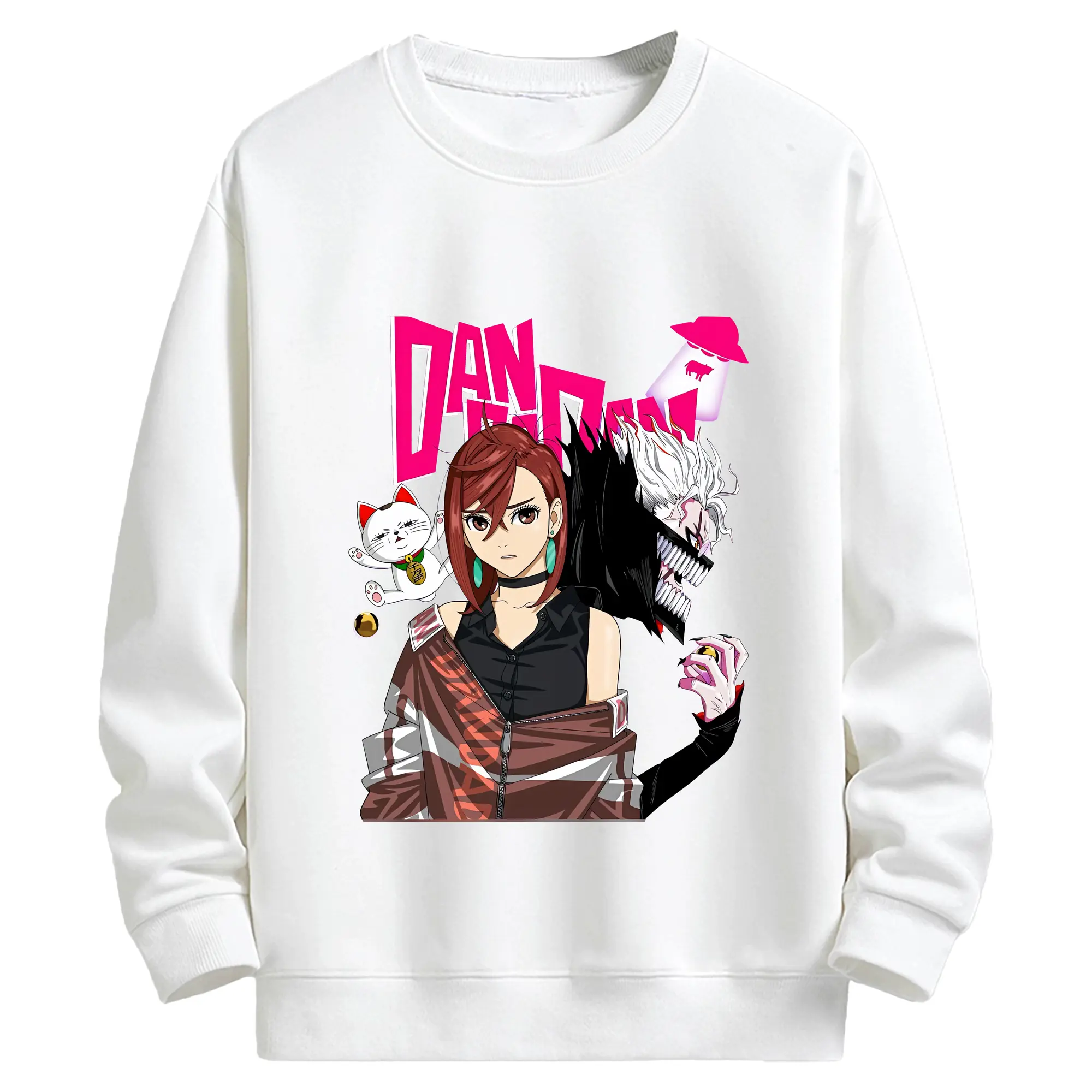 ダンダダン グッズ,綾瀬桃 - キッズ クルーネックスウェットシャツ ・ フロントプリント ・ 綿80％ ポリエステル20％ ・ 快適 通学 スポーツ 日常使い お散歩用