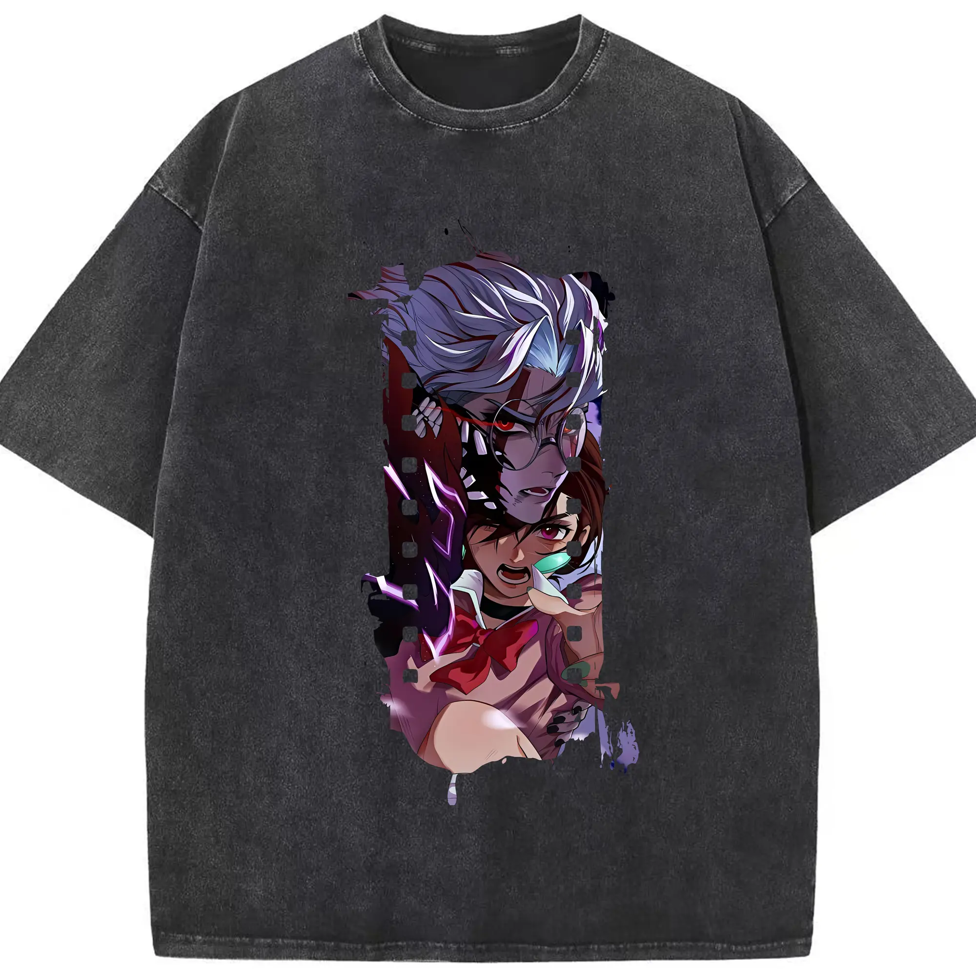 ダンダダン グッズ,綾瀬桃 - 綿100％ ヴィンテージ風 半袖Tシャツ ・ フロントプリント ・ 柔らか肌触り ・ 通気性 快適 ・ スポーツ カジュアル 外出用