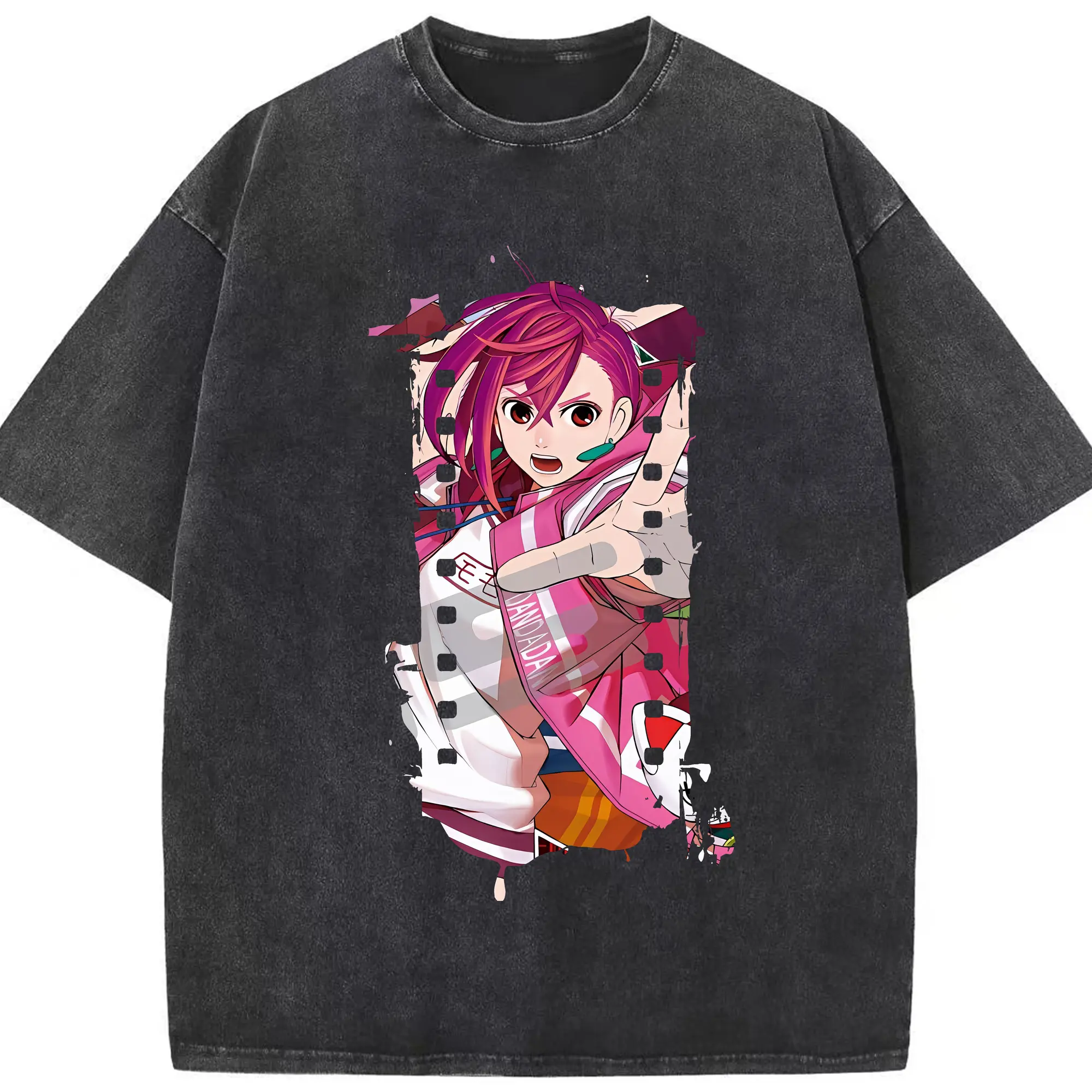 ダンダダン グッズ,綾瀬桃 - 綿100％ ヴィンテージ風 半袖Tシャツ ・ フロントプリント ・ 柔らか肌触り ・ 通気性 快適 ・ スポーツ カジュアル 外出用