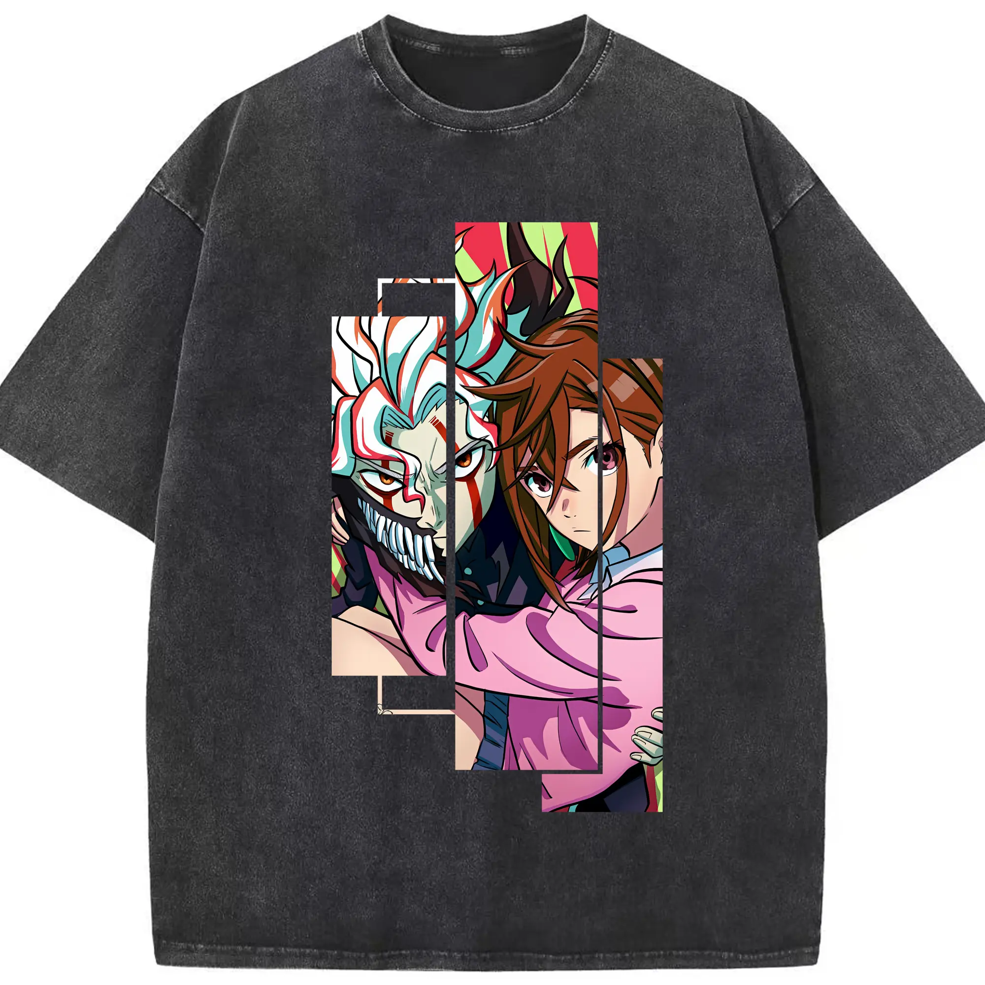 ダンダダン グッズ,綾瀬桃 - 綿100％ ヴィンテージ風 半袖Tシャツ ・ フロントプリント ・ 柔らか肌触り ・ 通気性 快適 ・ スポーツ カジュアル 外出用