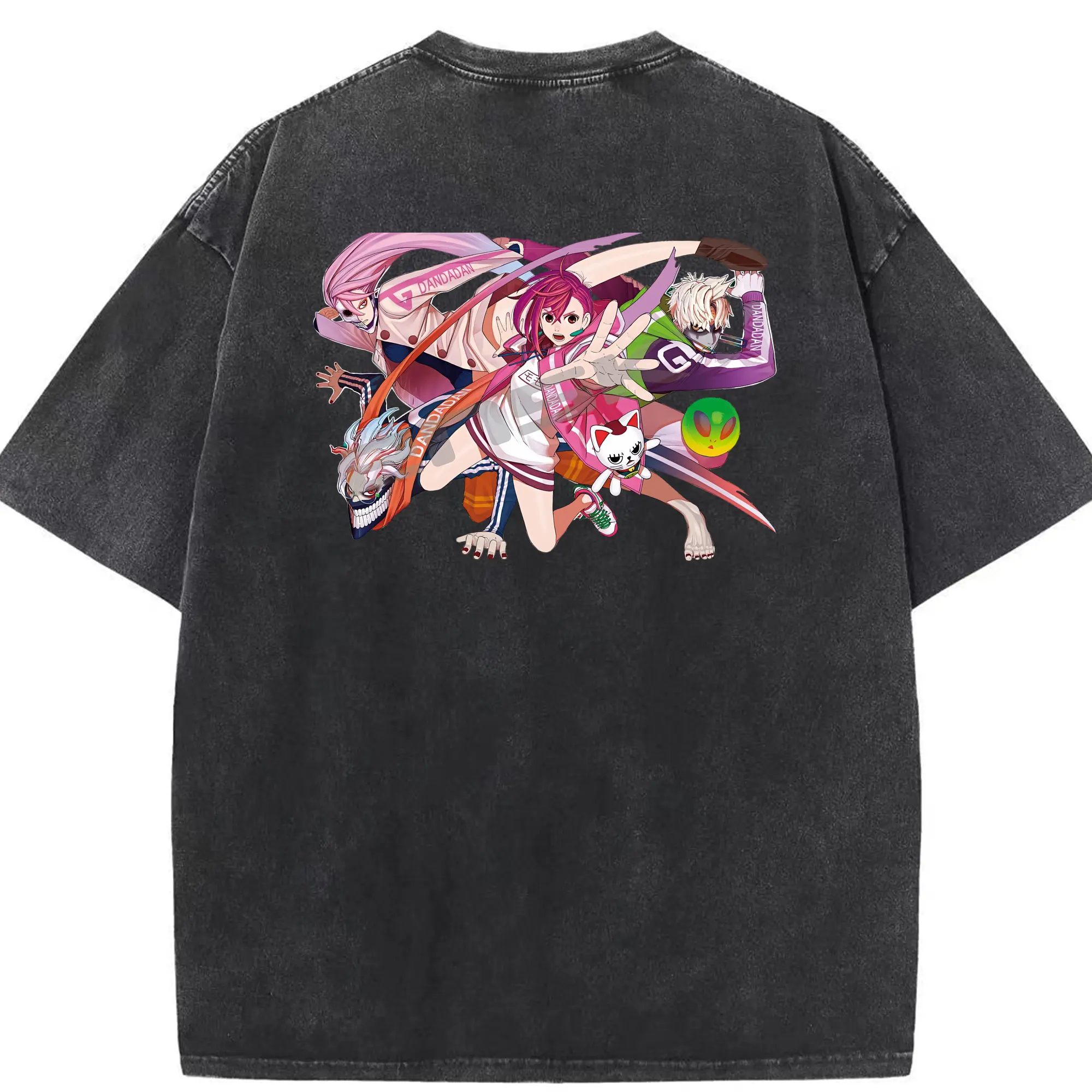 ダンダダン グッズ,綾瀬桃 - 綿100％ ヴィンテージ風 半袖Tシャツ ・ 背面プリント ・ 柔らか肌触り ・ 通気性 快適 ・ スポーツ カジュアル 外出用