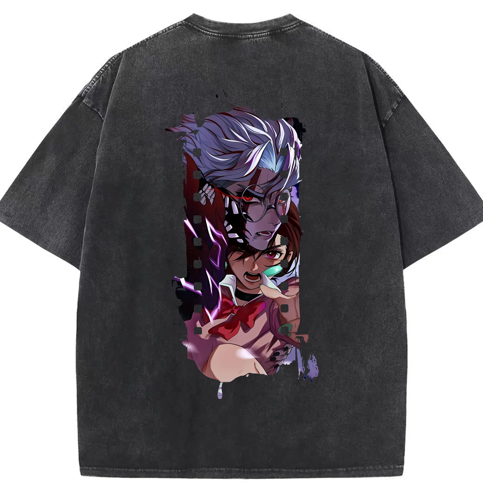 ダンダダン グッズ,綾瀬桃 - 綿100％ ヴィンテージ風 半袖Tシャツ ・ 背面プリント ・ 柔らか肌触り ・ 通気性 快適 ・ スポーツ カジュアル 外出用