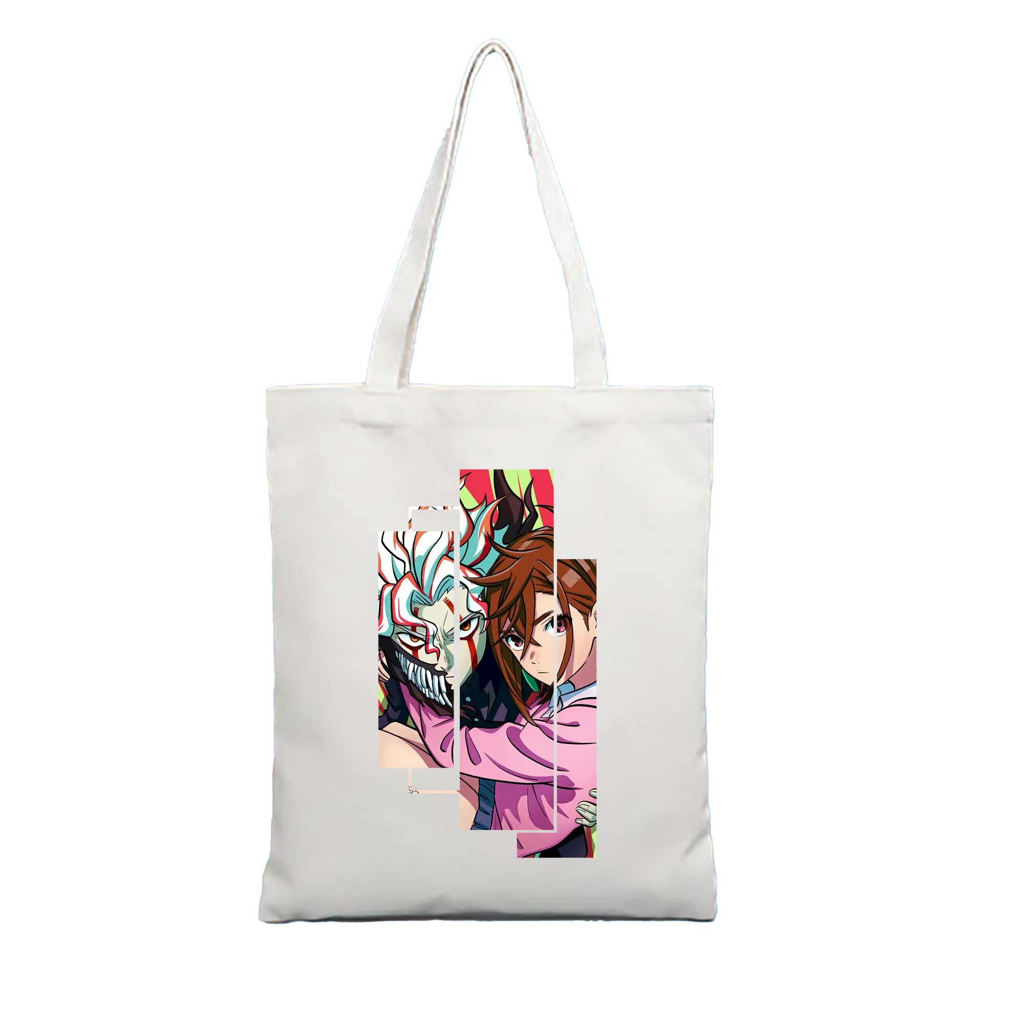 ダンダダン グッズ,綾瀬桃 - 縦型キャンバス手提げバッグ（トートバッグ） ・ キャンバス素材 ・ ショッピング用 ・ 軽量 丈夫 お手入れ簡単