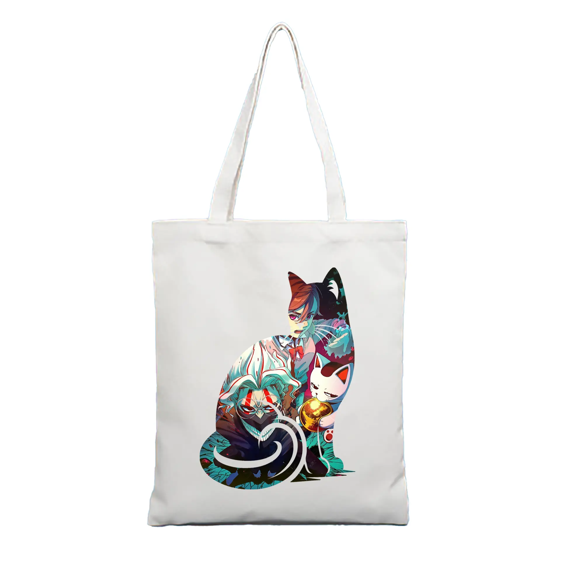 ダンダダン グッズ,綾瀬桃 - 縦型キャンバス手提げバッグ（トートバッグ） ・ キャンバス素材 ・ ショッピング用 ・ 軽量 丈夫 お手入れ簡単