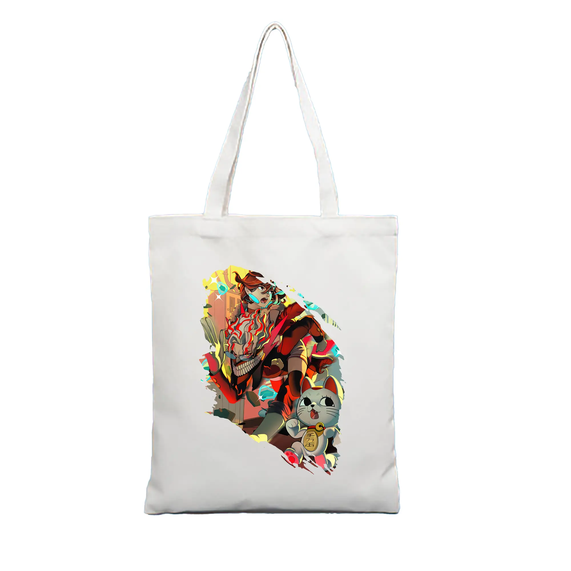 ダンダダン グッズ,綾瀬桃 - 縦型キャンバス手提げバッグ（トートバッグ） ・ キャンバス素材 ・ ショッピング用 ・ 軽量 丈夫 お手入れ簡単