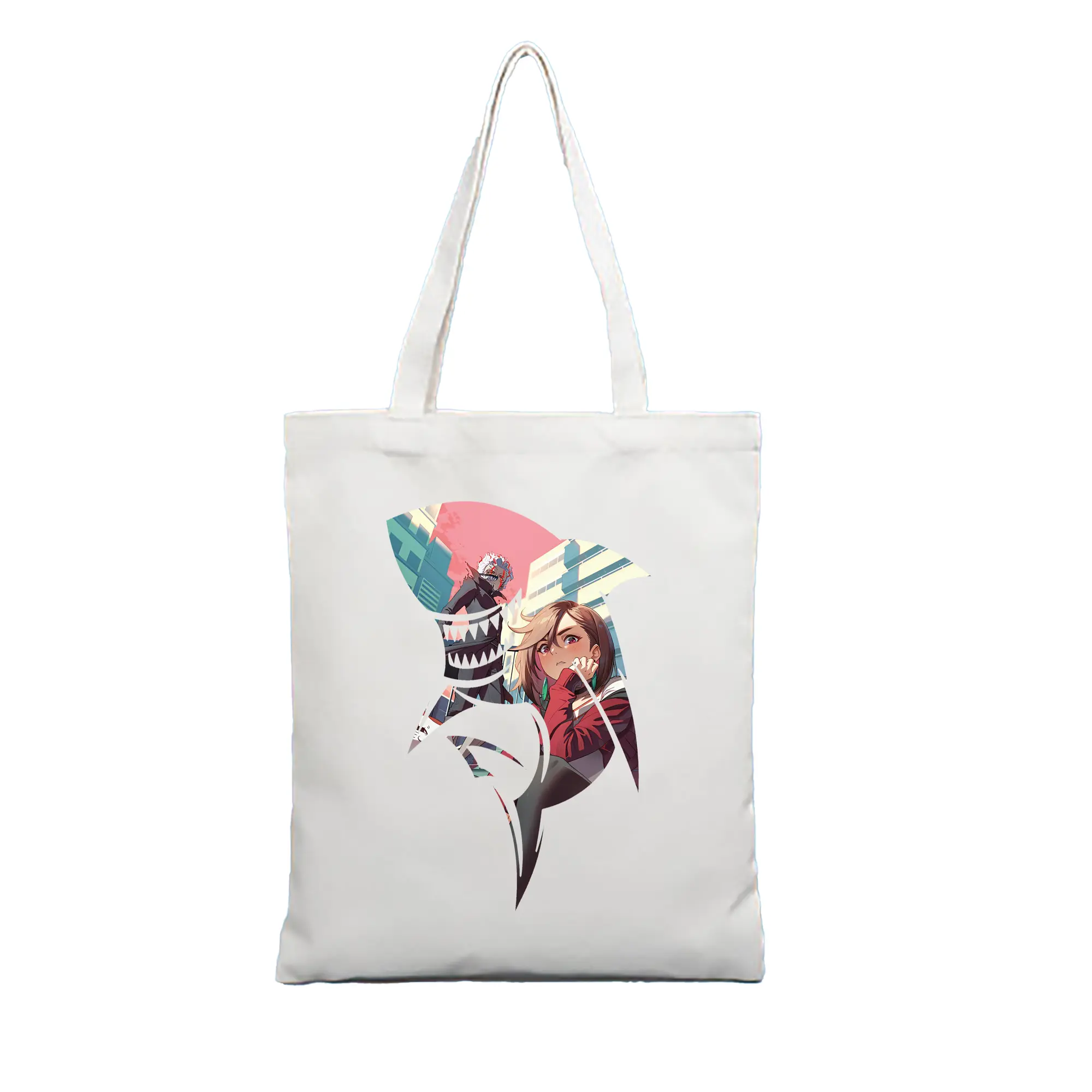 ダンダダン グッズ,綾瀬桃 - 縦型キャンバス手提げバッグ（トートバッグ） ・ キャンバス素材 ・ ショッピング用 ・ 軽量 丈夫 お手入れ簡単