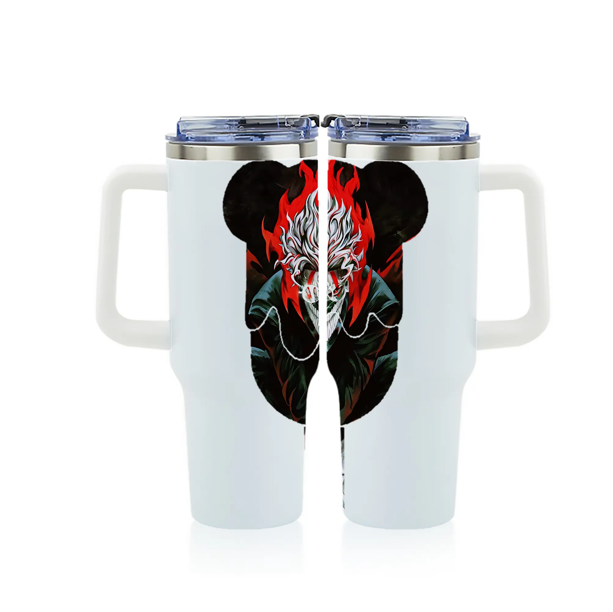 ダンダダン グッズ,オカルン - 1200mL フルプリント車用タンブラー ・ 304ステンレス 内側 ・ 201ステンレス 外側 ・ 保温 保冷 ・ 通勤 ドライブ アウトドア用