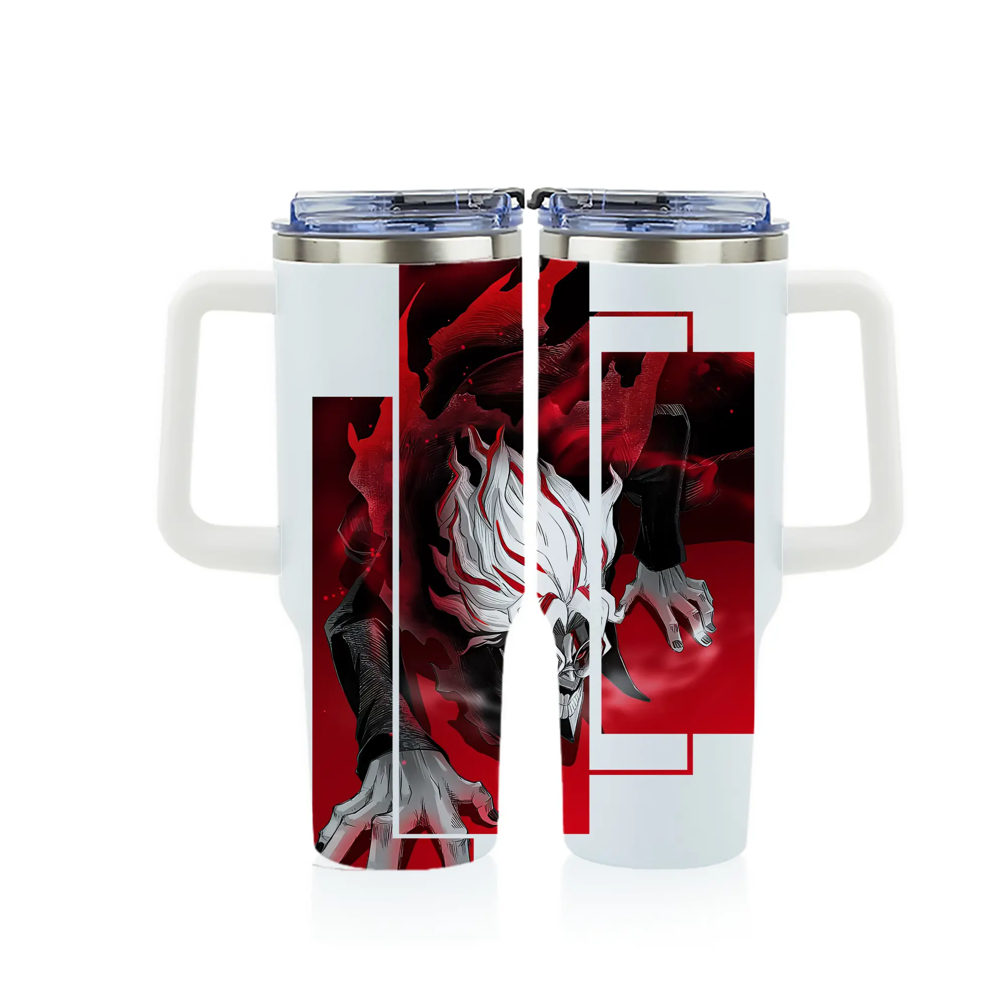 ダンダダン グッズ,オカルン - 1200mL フルプリント車用タンブラー ・ 304ステンレス 内側 ・ 201ステンレス 外側 ・ 保温 保冷 ・ 通勤 ドライブ アウトドア用