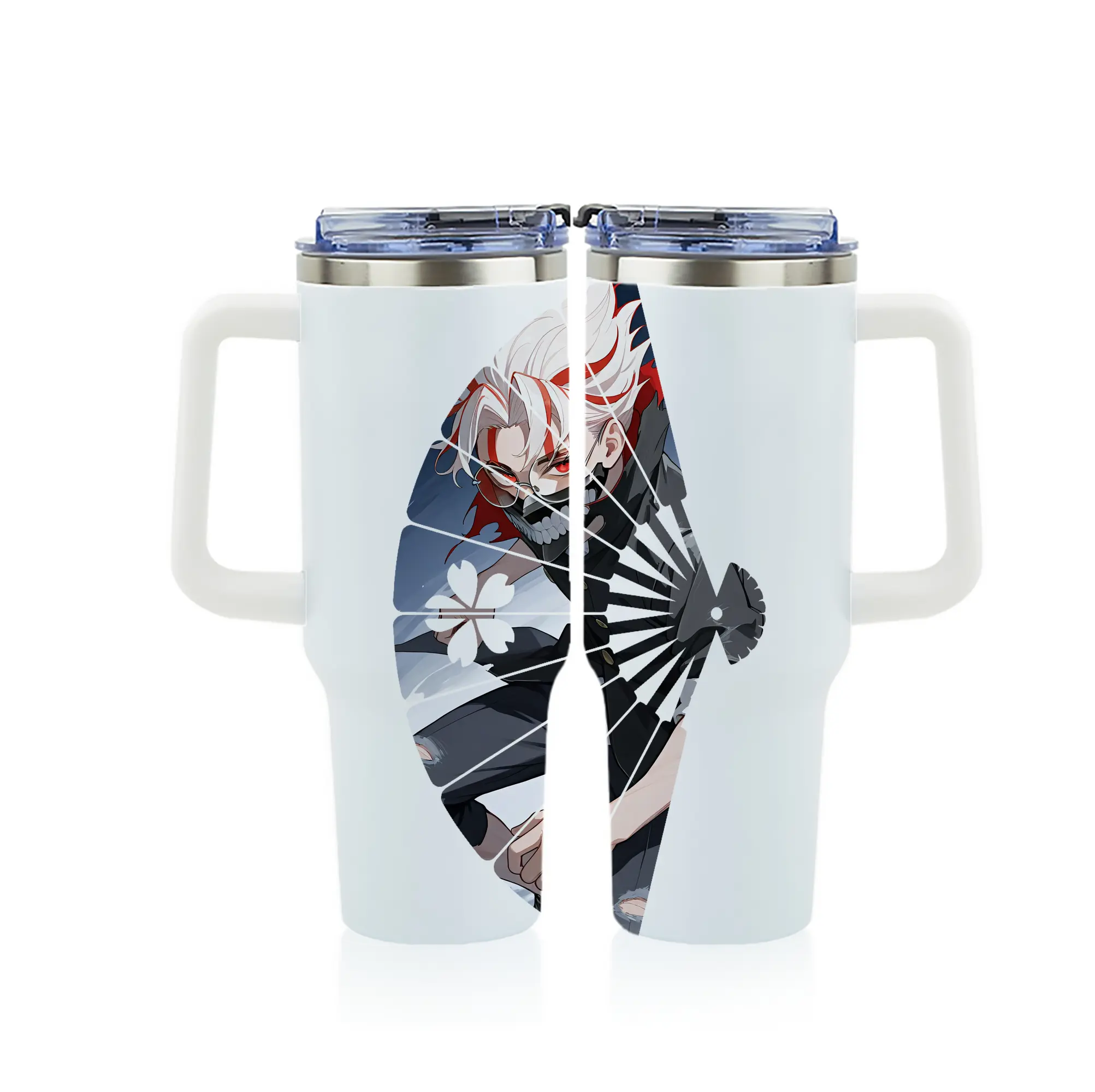 ダンダダン グッズ,オカルン - 1200mL フルプリント車用タンブラー ・ 304ステンレス 内側 ・ 201ステンレス 外側 ・ 保温 保冷 ・ 通勤 ドライブ アウトドア用