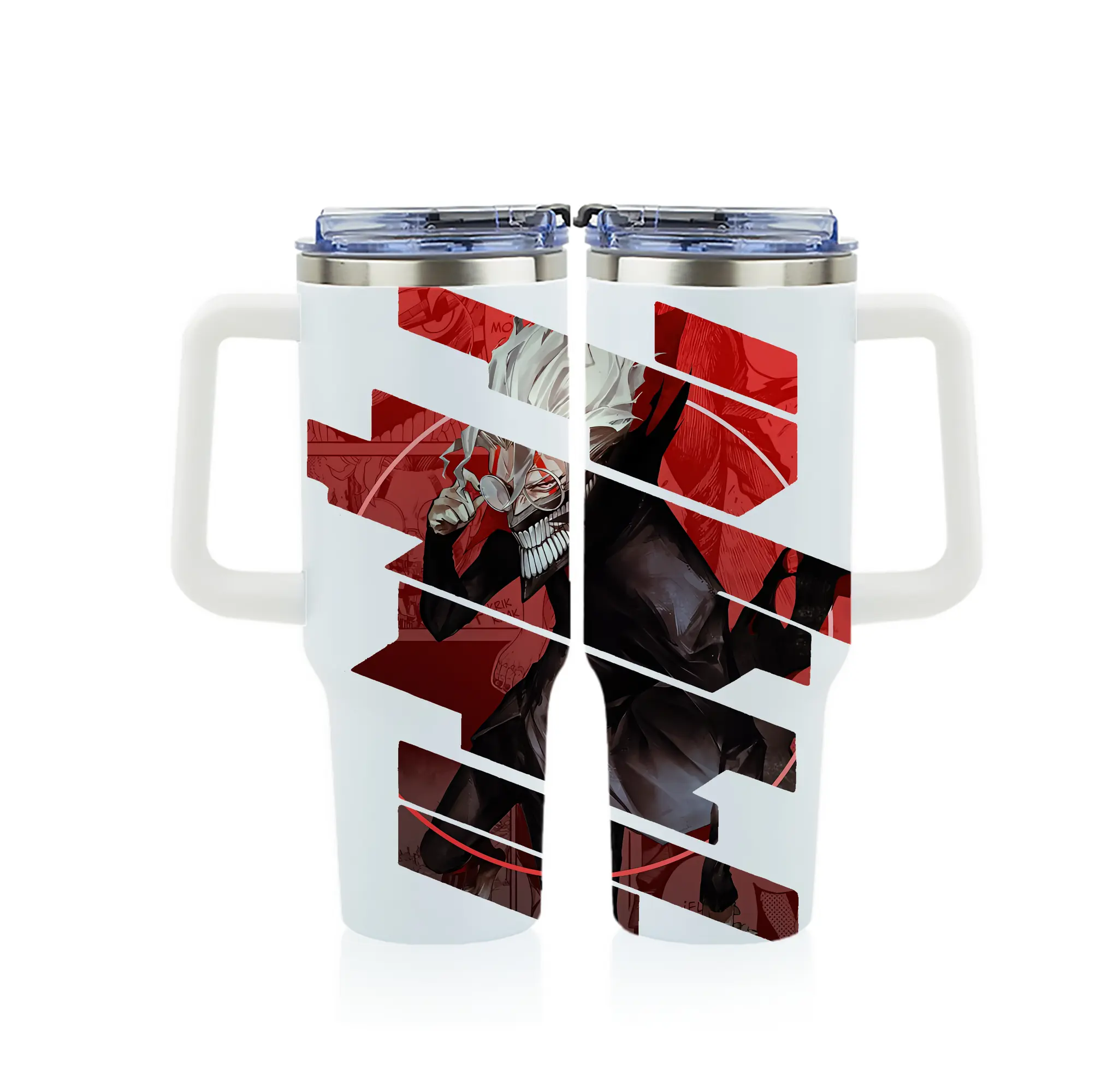 ダンダダン グッズ,オカルン - 1200mL フルプリント車用タンブラー ・ 304ステンレス 内側 ・ 201ステンレス 外側 ・ 保温 保冷 ・ 通勤 ドライブ アウトドア用