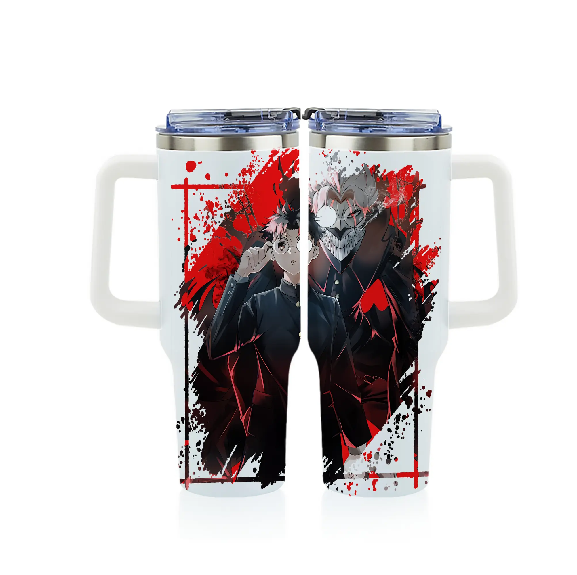 ダンダダン グッズ,オカルン - 1200mL フルプリント車用タンブラー ・ 304ステンレス 内側 ・ 201ステンレス 外側 ・ 保温 保冷 ・ 通勤 ドライブ アウトドア用