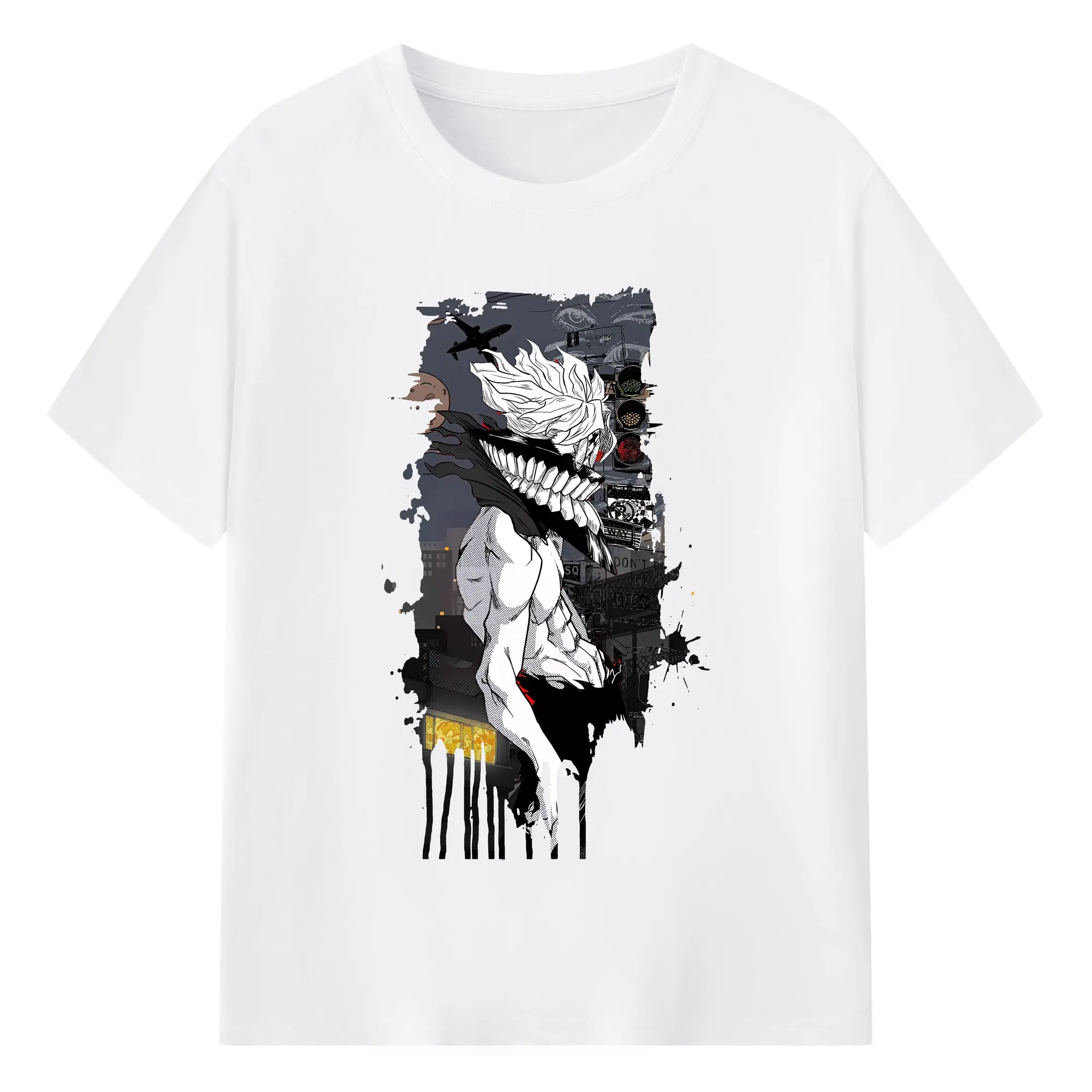 ダンダダン グッズ,オカルン - 綿100％ 半袖Tシャツ ・ フロントプリント ・ 快適 通気性 ・ 日常使い 散歩 スポーツ用