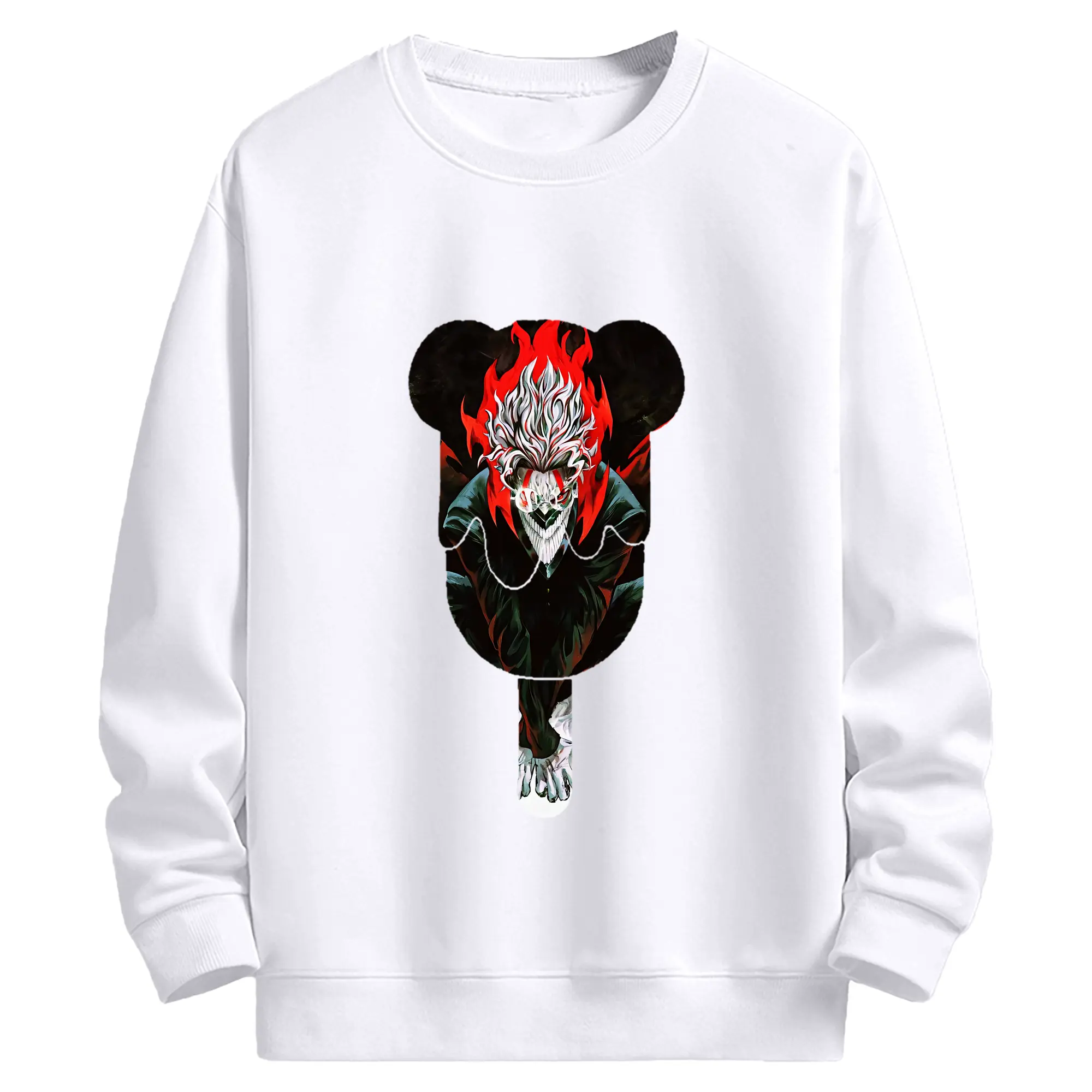 ダンダダン グッズ,オカルン - 高品質 クルーネック スウェット ・ コットン59％ ポリエステル41％ ・ ユニセックス 長袖 トレーナー ・ カジュアル デイリー スポーツ 散歩用