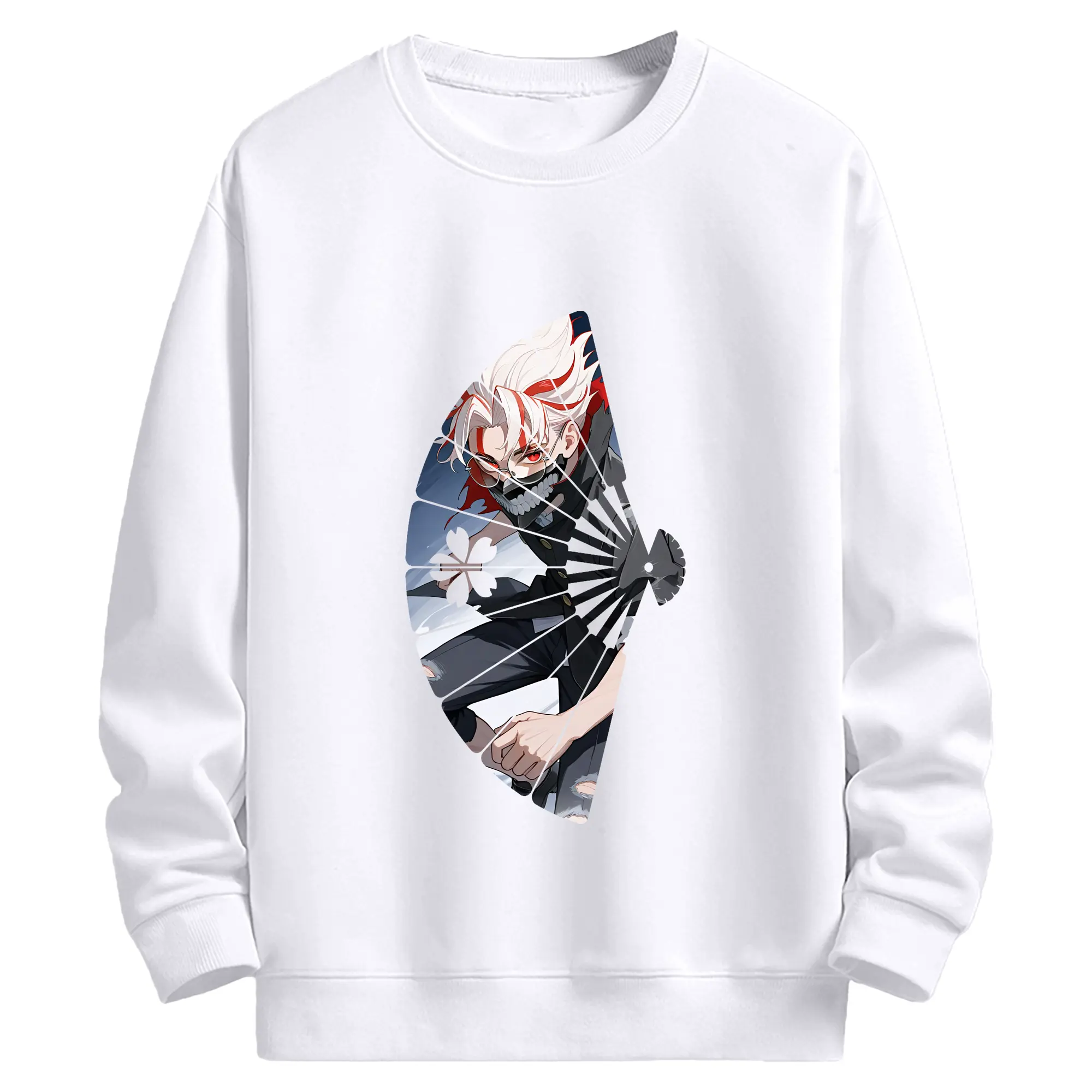 ダンダダン グッズ,オカルン - 高品質 クルーネック スウェット ・ コットン59％ ポリエステル41％ ・ ユニセックス 長袖 トレーナー ・ カジュアル デイリー スポーツ 散歩用