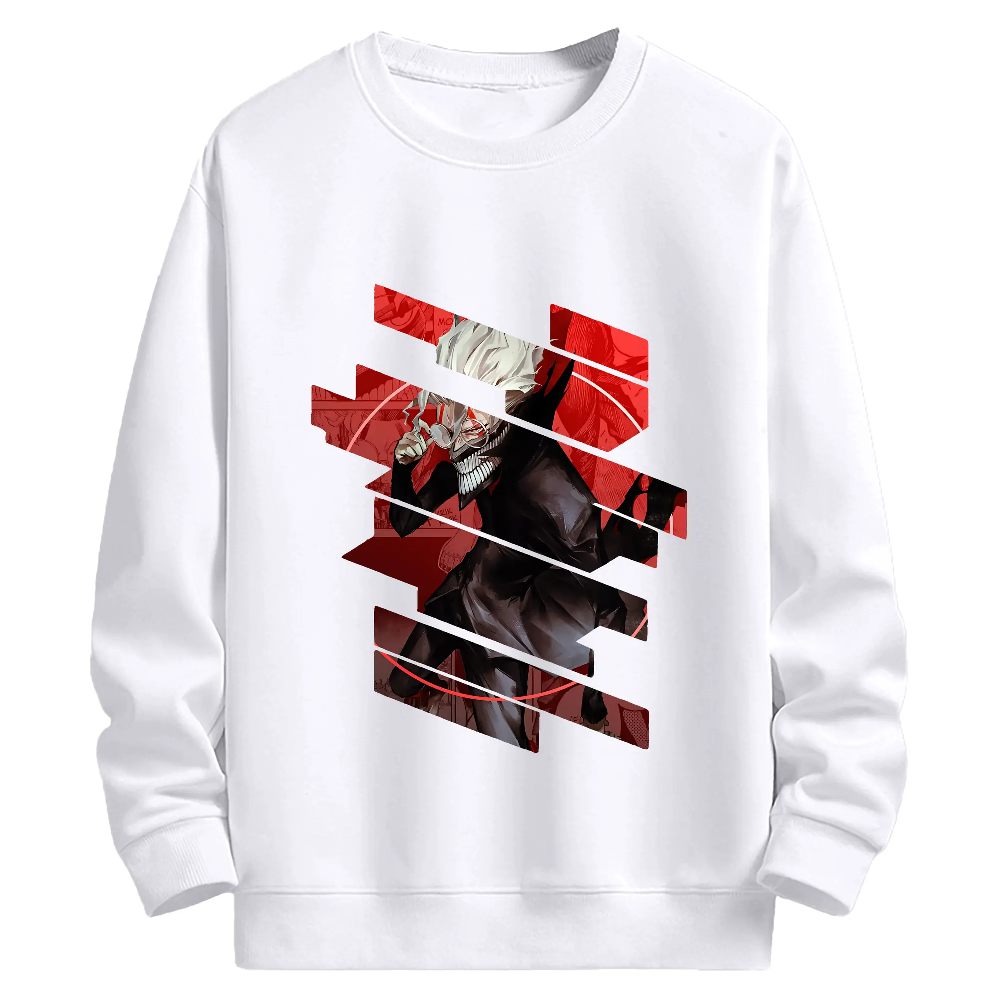 ダンダダン グッズ,オカルン - 高品質 クルーネック スウェット ・ コットン59％ ポリエステル41％ ・ ユニセックス 長袖 トレーナー ・ カジュアル デイリー スポーツ 散歩用