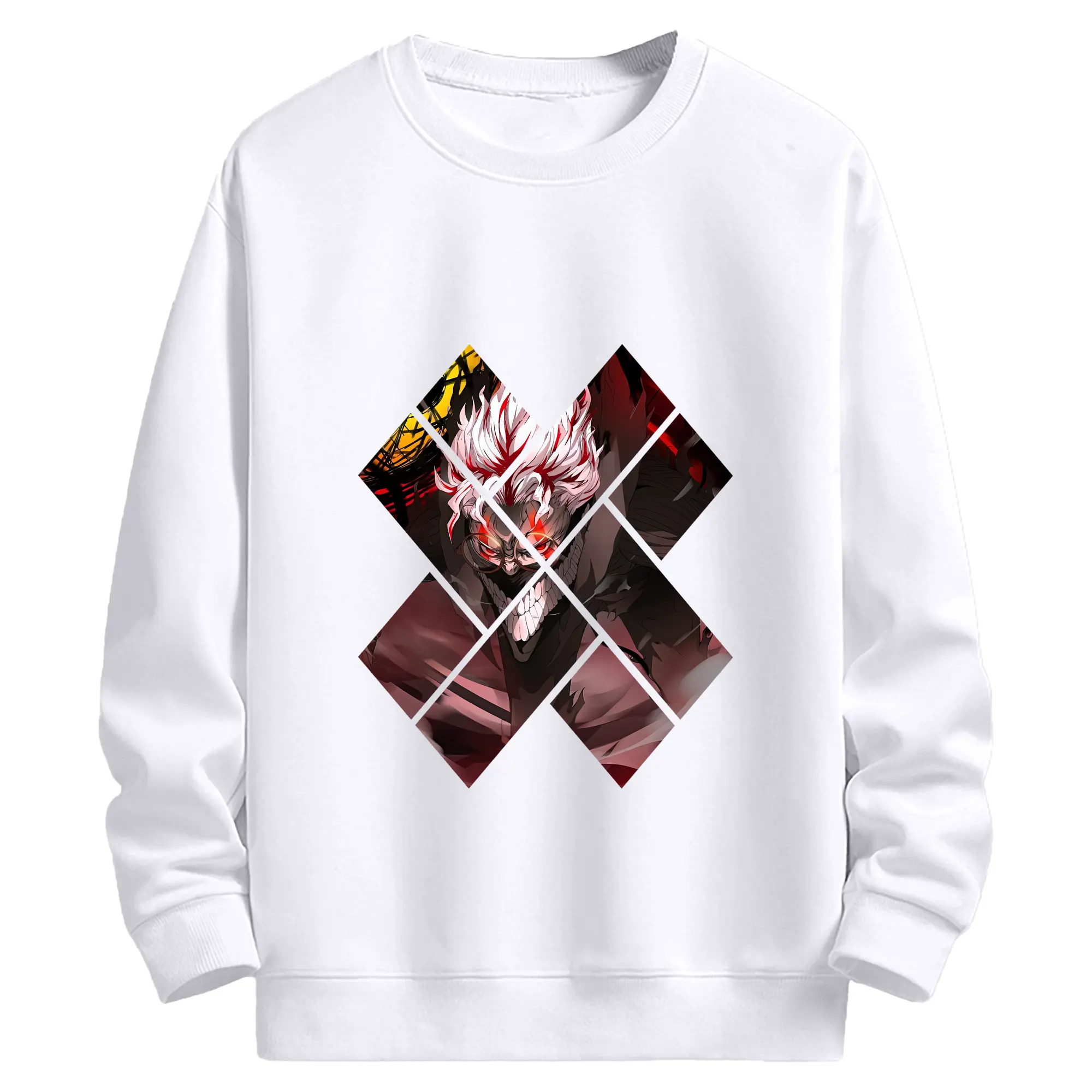 ダンダダン グッズ,オカルン - 高品質 クルーネック スウェット ・ コットン59％ ポリエステル41％ ・ ユニセックス 長袖 トレーナー ・ カジュアル デイリー スポーツ 散歩用