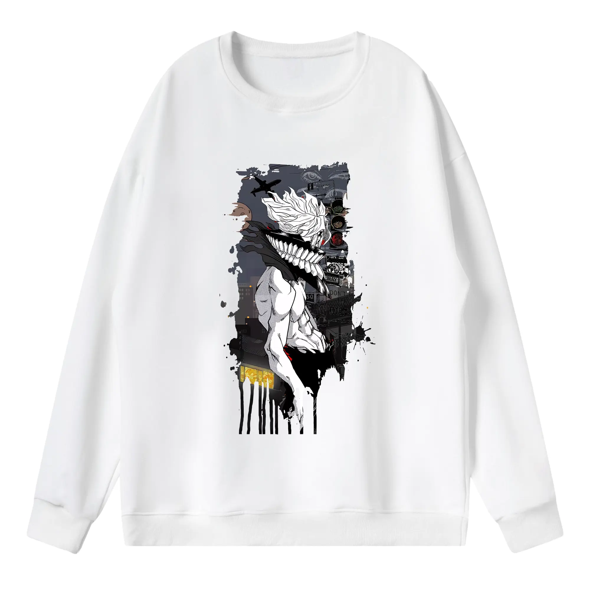 ダンダダン グッズ,オカルン - 薄手 クルーネック スウェット 裏毛260g · ポリエステル 春秋向け カジュアル 男女兼用 · トレーナー デイリー スポーツ 散歩に最適