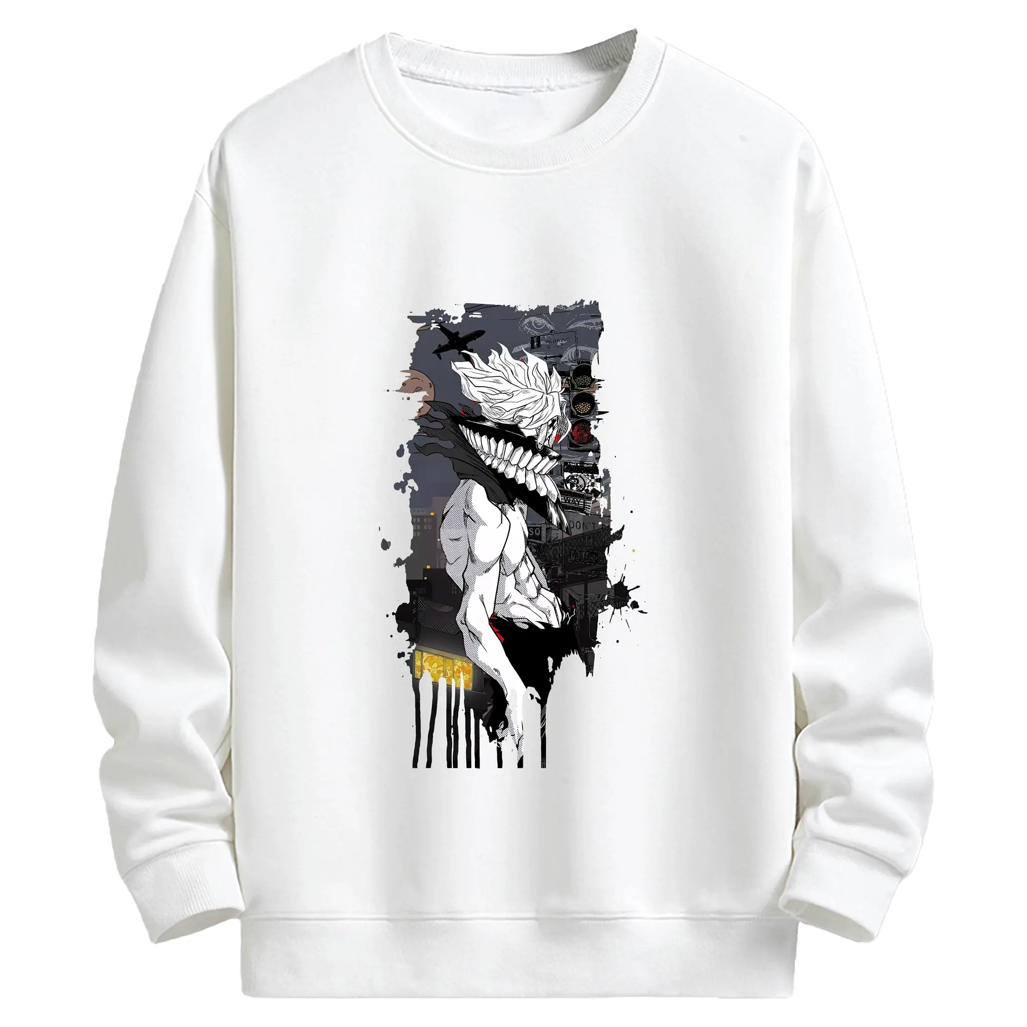 ダンダダン グッズ,オカルン - キッズ クルーネックスウェットシャツ ・ フロントプリント ・ 綿80％ ポリエステル20％ ・ 快適 通学 スポーツ 日常使い お散歩用