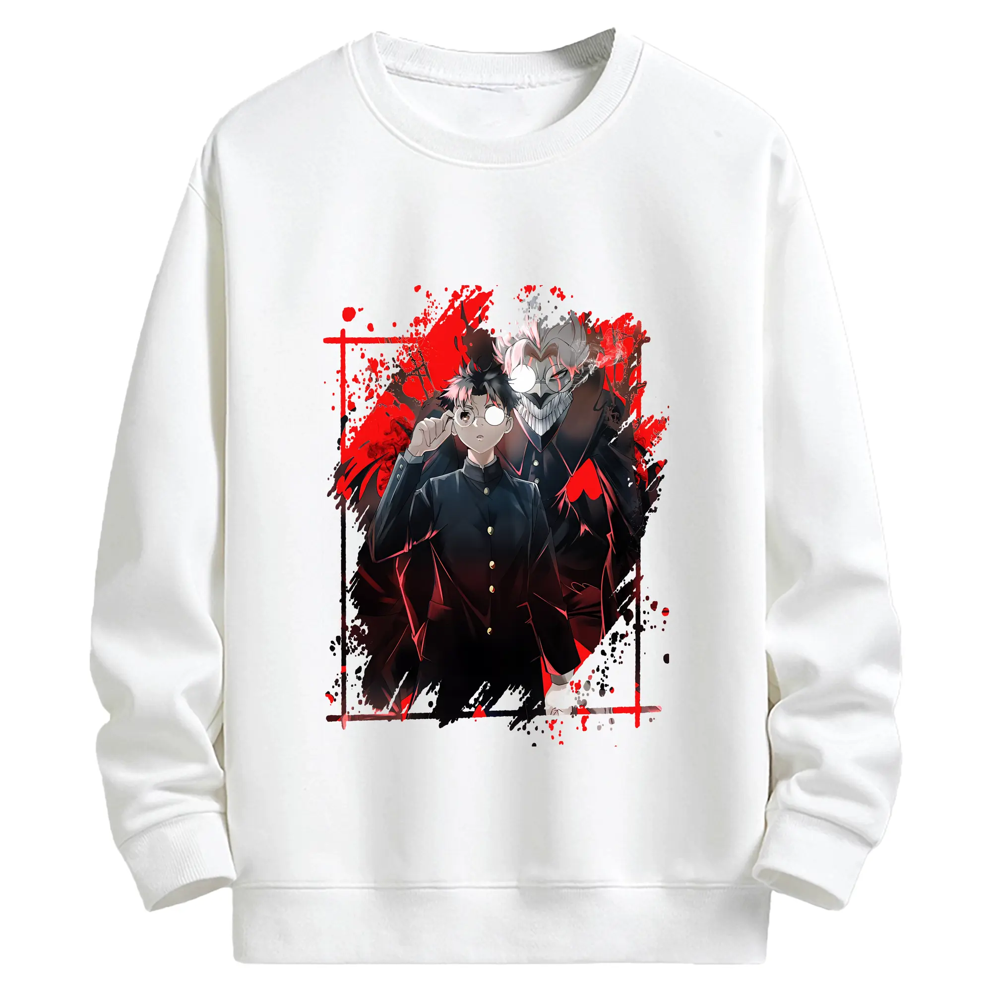 ダンダダン グッズ,オカルン - キッズ クルーネックスウェットシャツ ・ フロントプリント ・ 綿80％ ポリエステル20％ ・ 快適 通学 スポーツ 日常使い お散歩用