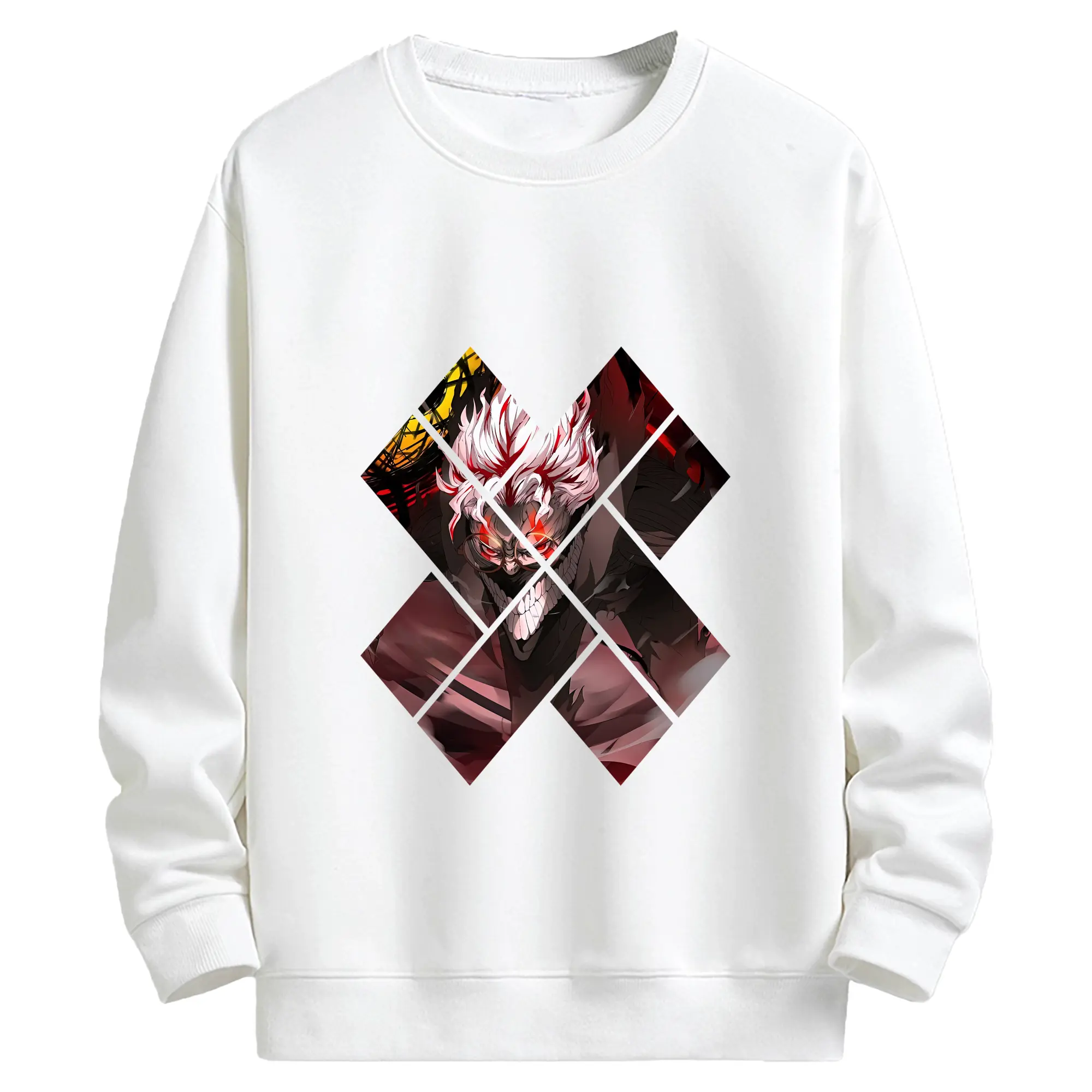 ダンダダン グッズ,オカルン - キッズ クルーネックスウェットシャツ ・ フロントプリント ・ 綿80％ ポリエステル20％ ・ 快適 通学 スポーツ 日常使い お散歩用