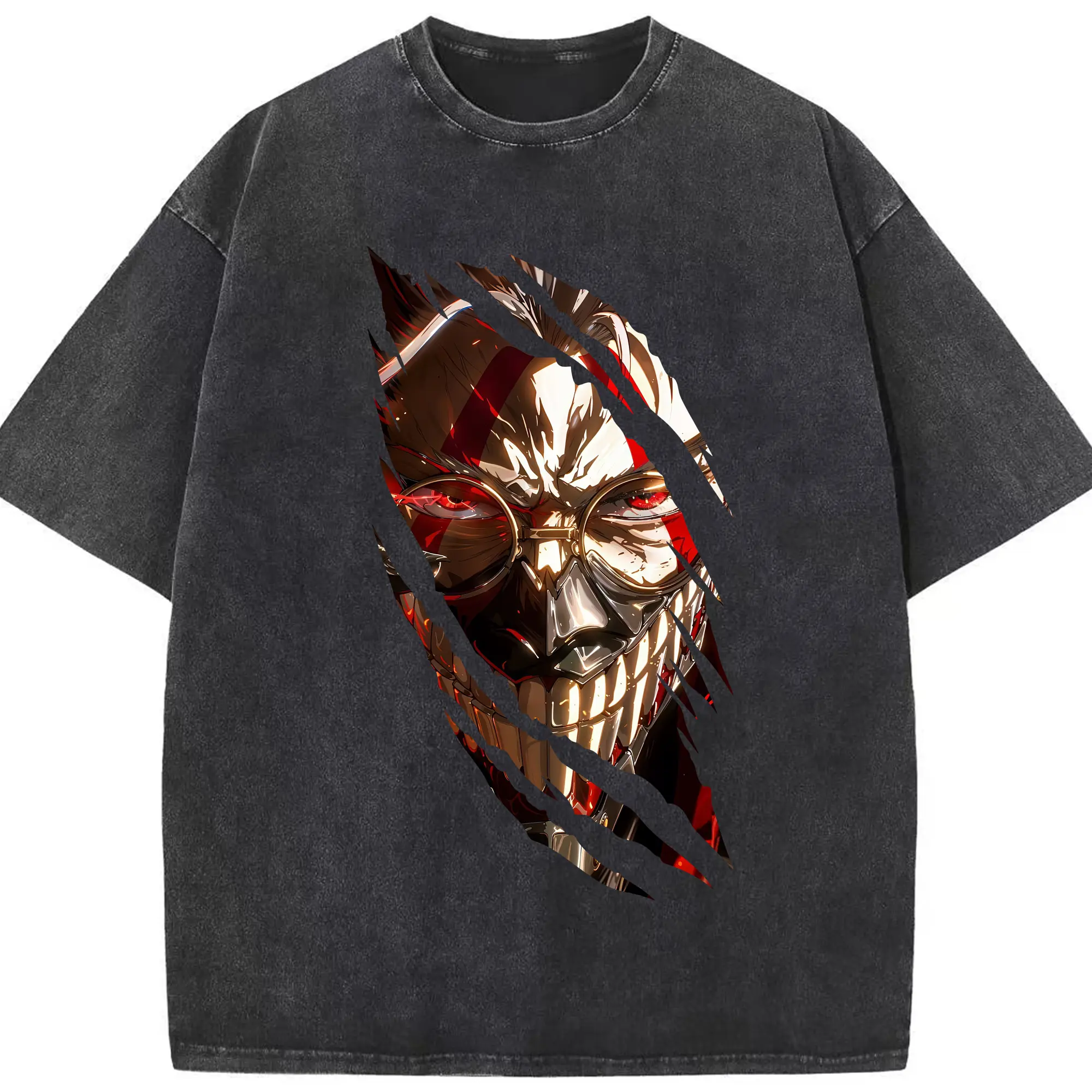 ダンダダン グッズ,オカルン - 綿100％ ヴィンテージ風 半袖Tシャツ ・ フロントプリント ・ 柔らか肌触り ・ 通気性 快適 ・ スポーツ カジュアル 外出用