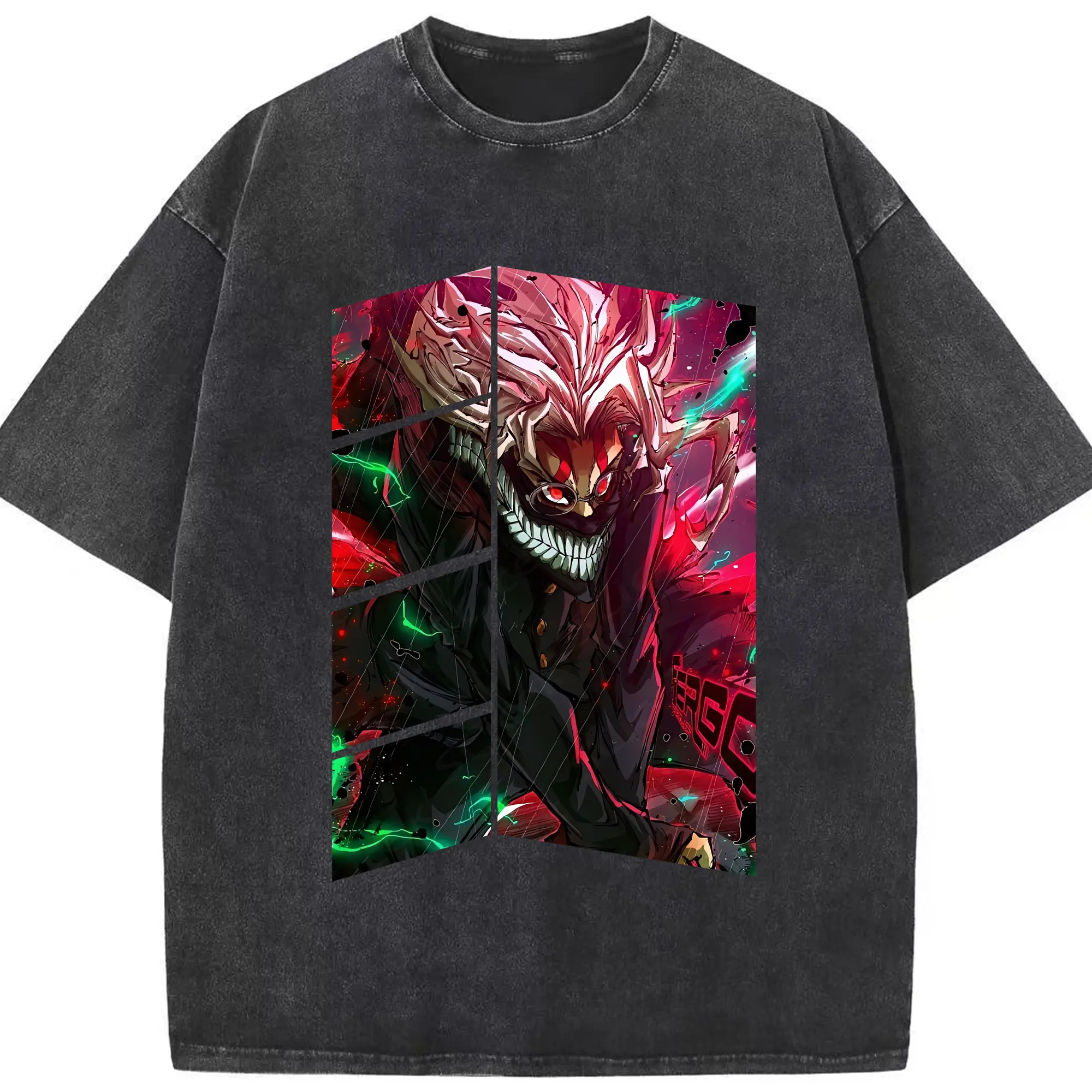 ダンダダン グッズ,オカルン - 綿100％ ヴィンテージ風 半袖Tシャツ ・ フロントプリント ・ 柔らか肌触り ・ 通気性 快適 ・ スポーツ カジュアル 外出用