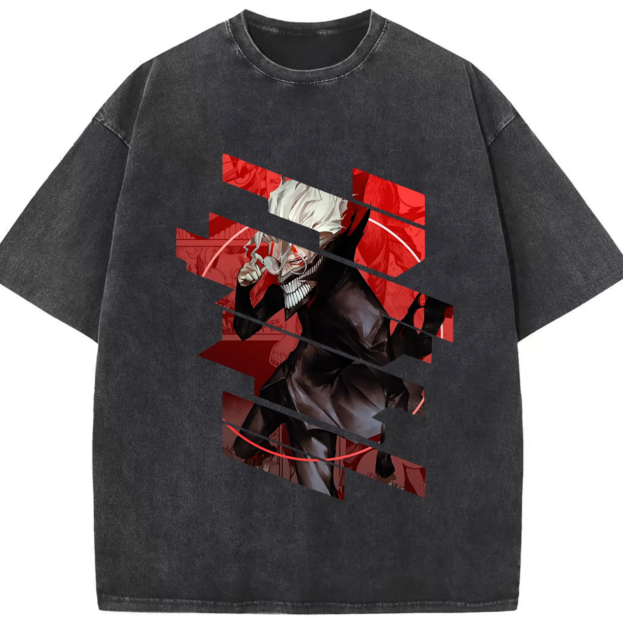 ダンダダン グッズ,オカルン - 綿100％ ヴィンテージ風 半袖Tシャツ ・ フロントプリント ・ 柔らか肌触り ・ 通気性 快適 ・ スポーツ カジュアル 外出用