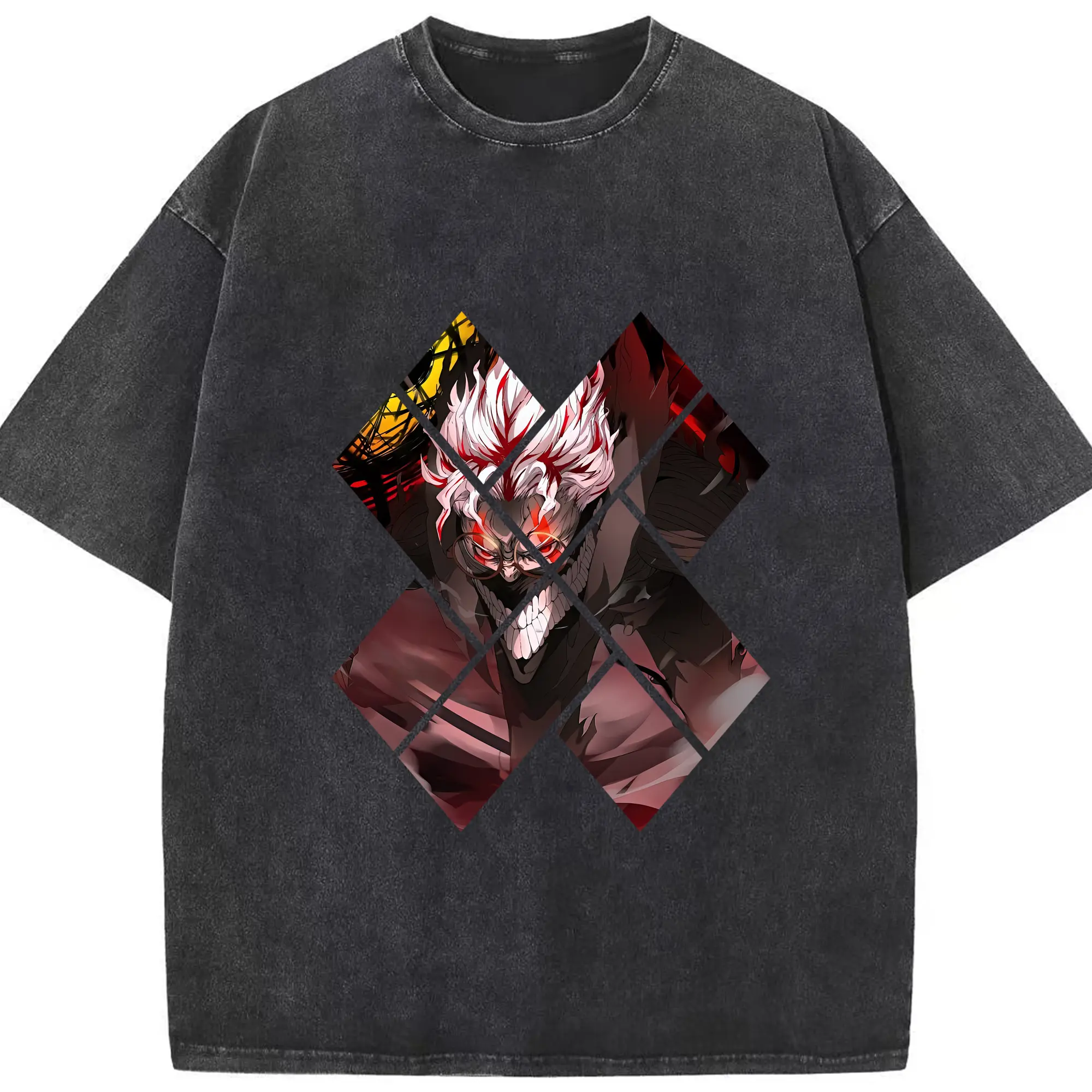 ダンダダン グッズ,オカルン - 綿100％ ヴィンテージ風 半袖Tシャツ ・ フロントプリント ・ 柔らか肌触り ・ 通気性 快適 ・ スポーツ カジュアル 外出用