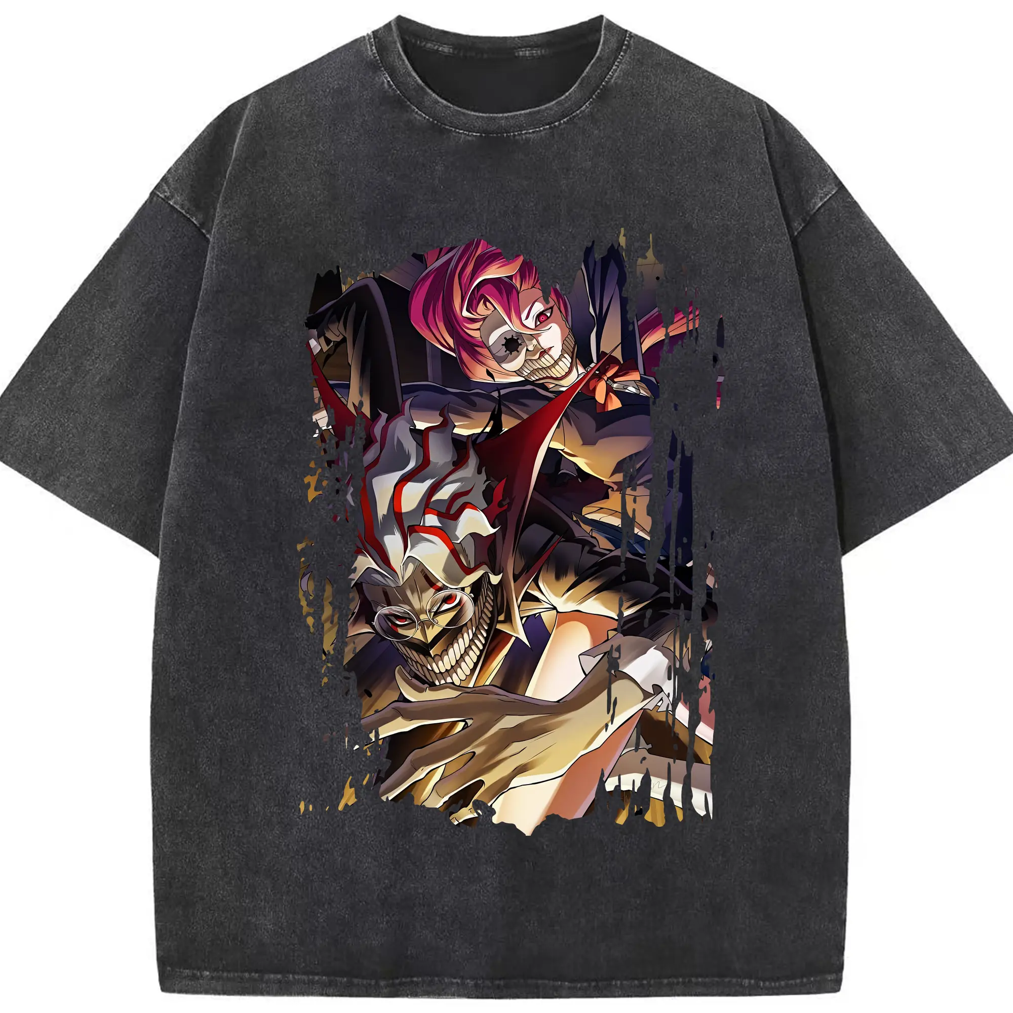 ダンダダン グッズ,オカルン - 綿100％ ヴィンテージ風 半袖Tシャツ ・ フロントプリント ・ 柔らか肌触り ・ 通気性 快適 ・ スポーツ カジュアル 外出用