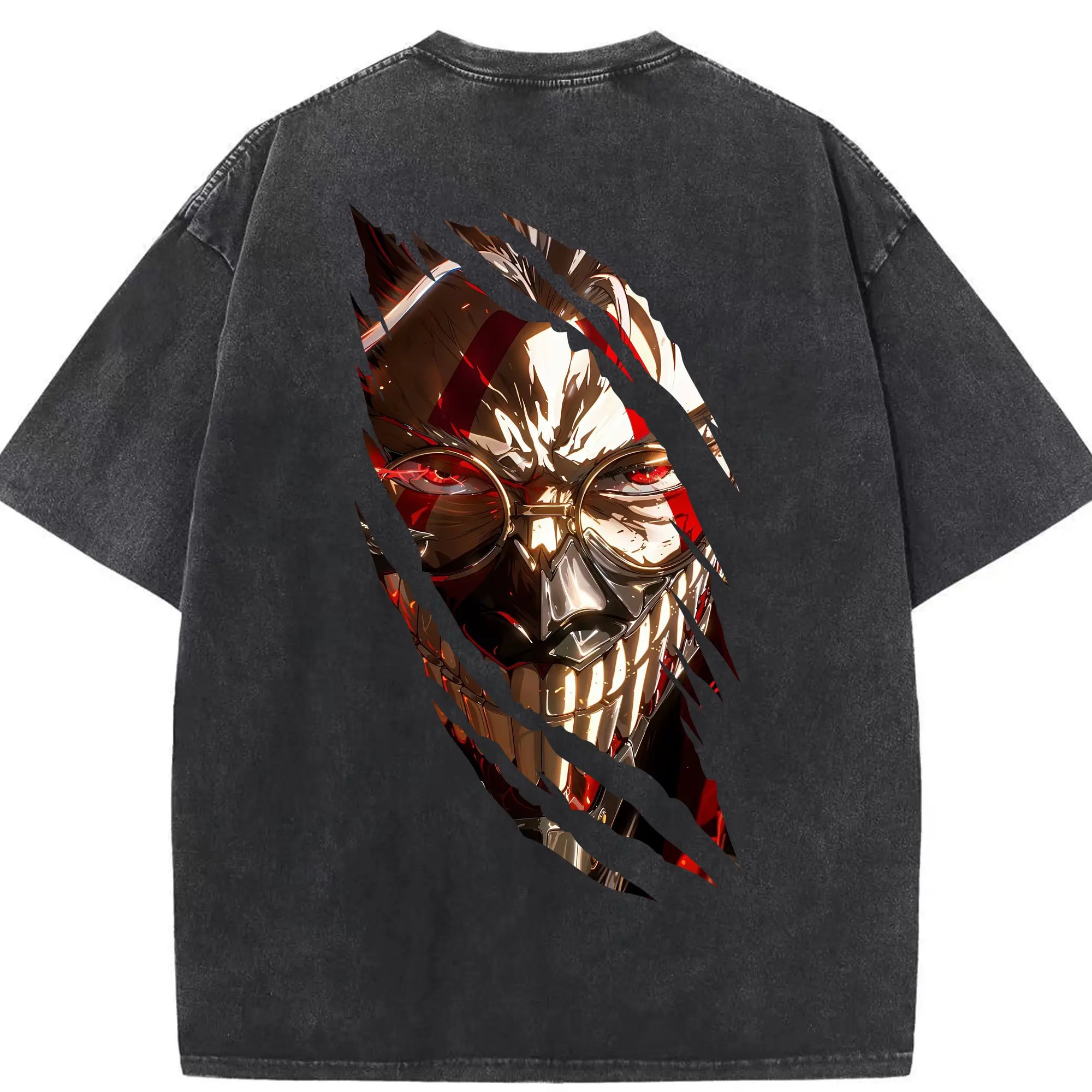 ダンダダン グッズ,オカルン - 綿100％ ヴィンテージ風 半袖Tシャツ ・ 背面プリント ・ 柔らか肌触り ・ 通気性 快適 ・ スポーツ カジュアル 外出用