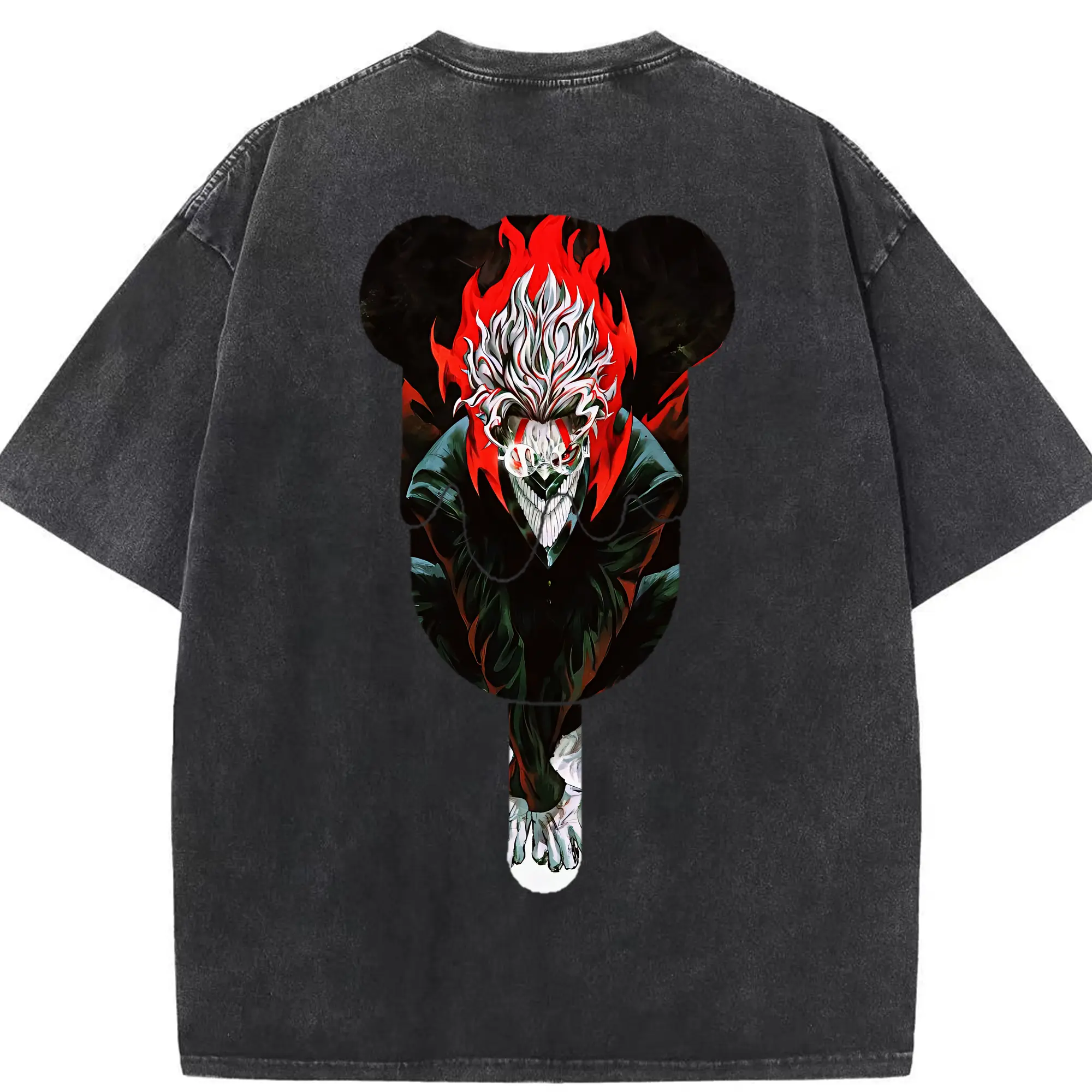 ダンダダン グッズ,オカルン - 綿100％ ヴィンテージ風 半袖Tシャツ ・ 背面プリント ・ 柔らか肌触り ・ 通気性 快適 ・ スポーツ カジュアル 外出用