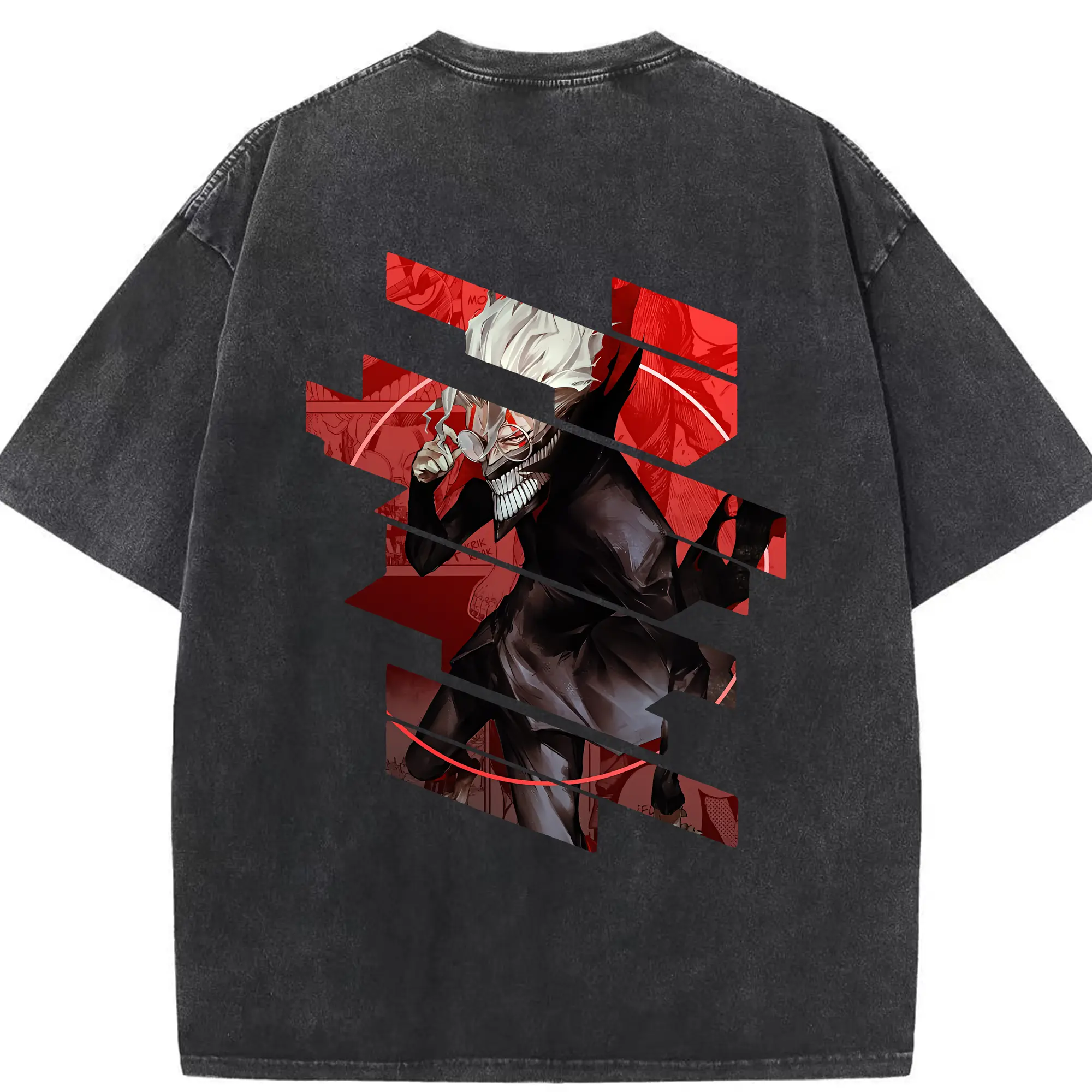 ダンダダン グッズ,オカルン - 綿100％ ヴィンテージ風 半袖Tシャツ ・ 背面プリント ・ 柔らか肌触り ・ 通気性 快適 ・ スポーツ カジュアル 外出用