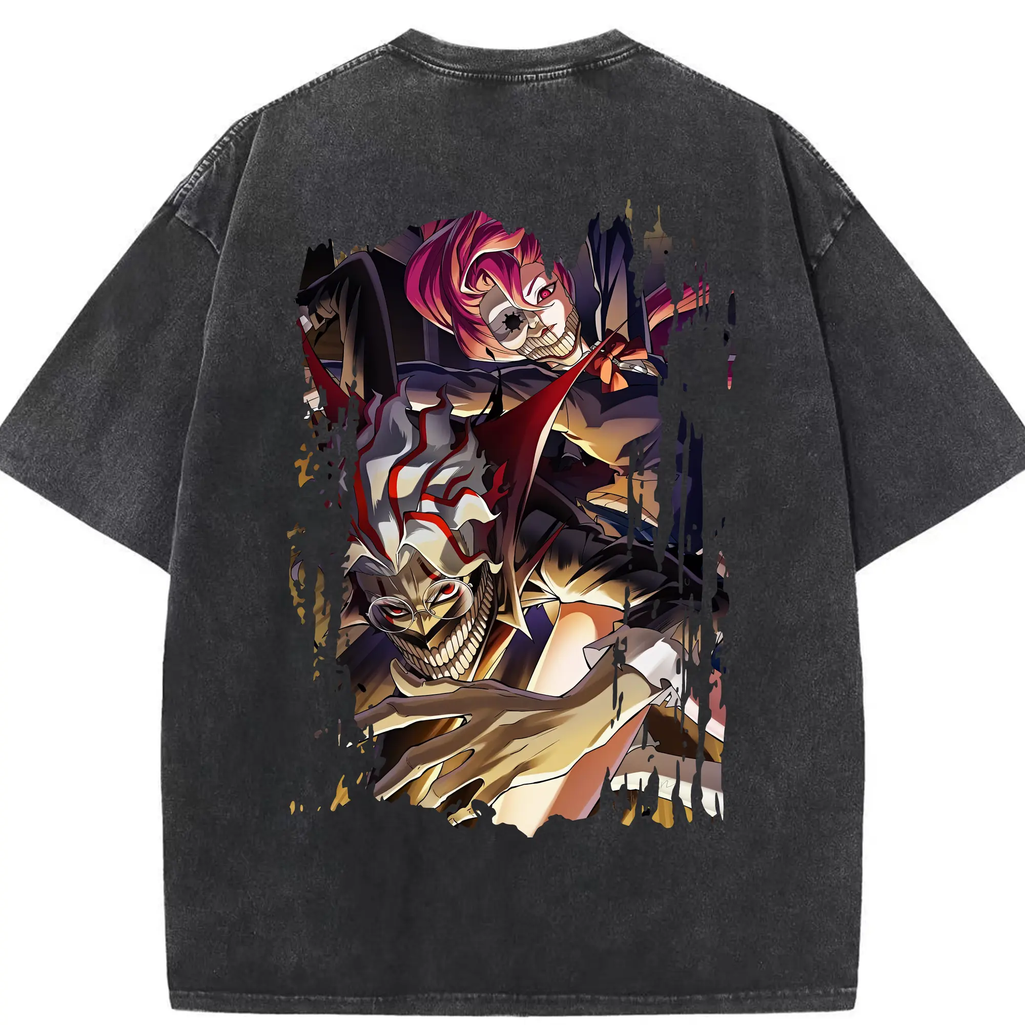 ダンダダン グッズ,オカルン - 綿100％ ヴィンテージ風 半袖Tシャツ ・ 背面プリント ・ 柔らか肌触り ・ 通気性 快適 ・ スポーツ カジュアル 外出用