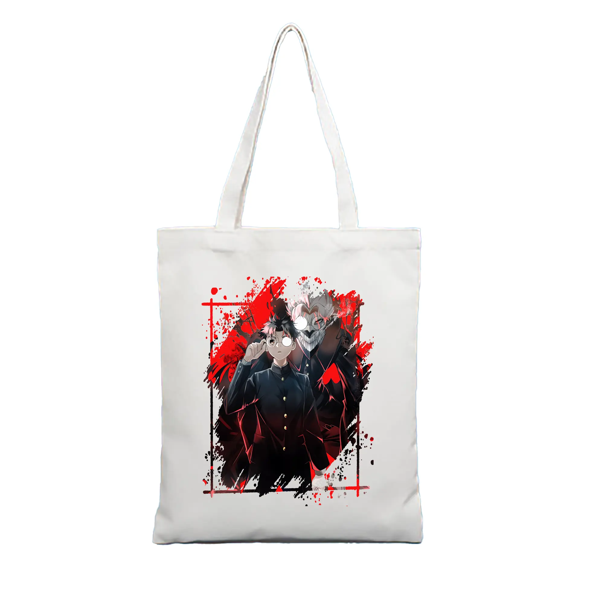 ダンダダン グッズ,オカルン - 縦型キャンバス手提げバッグ（トートバッグ） ・ キャンバス素材 ・ ショッピング用 ・ 軽量 丈夫 お手入れ簡単